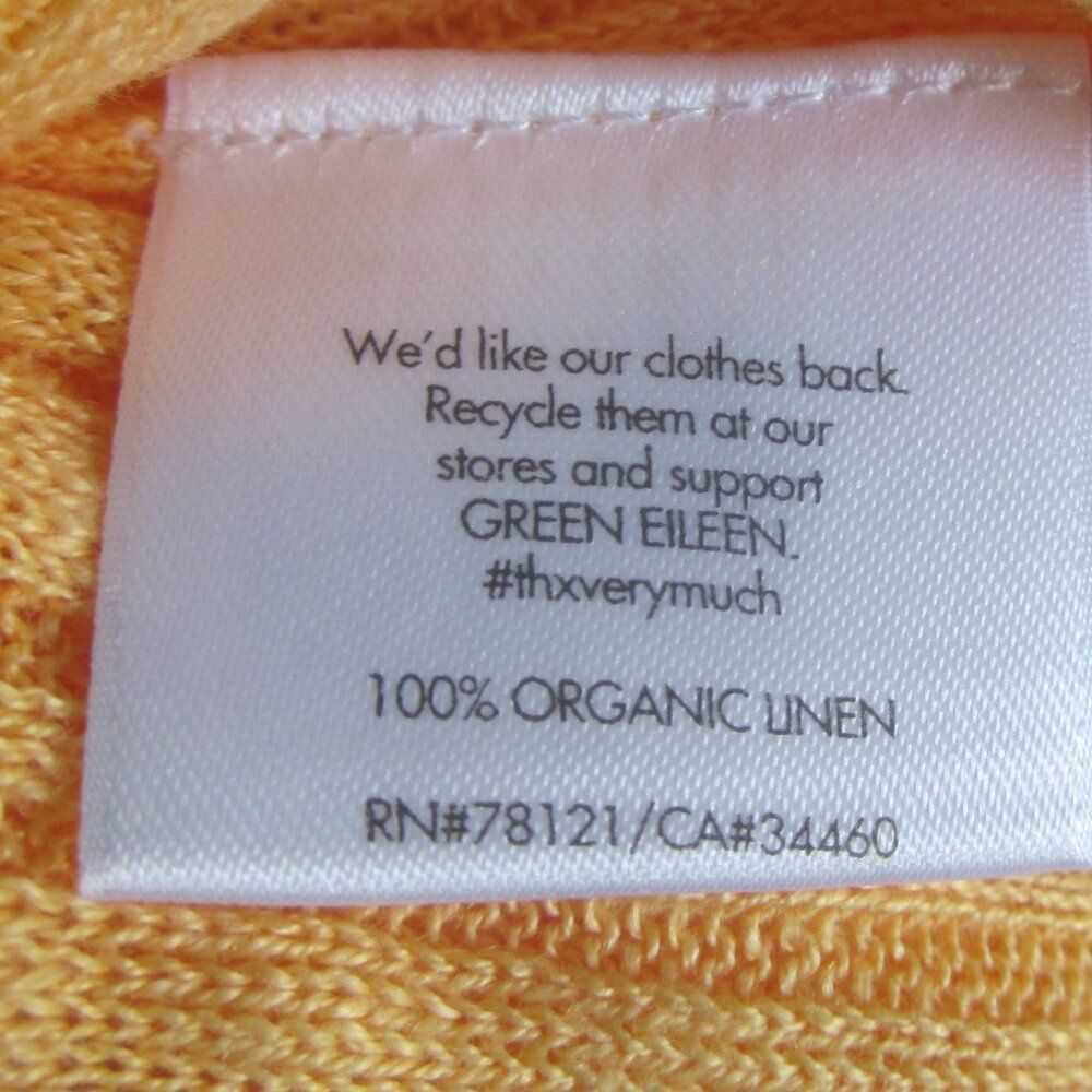Eileen Fisher Eileen Fisher Womens Size M Organic Linen Rib Knit Sweater Orange / Yellow Size M / US 6-8 / IT 42-44 - 5 Thumbnail