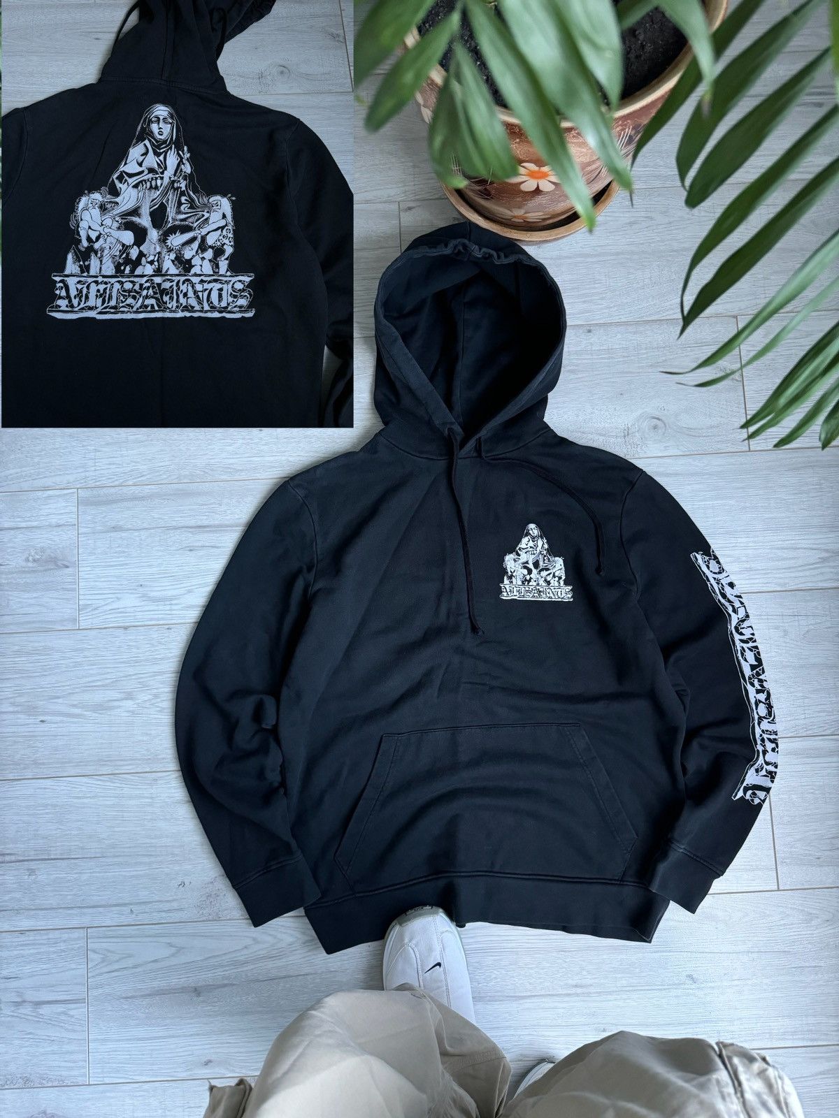 Allsaints × Designer Vintage rare Oversized Allsaints Hoodie Back logo Size US S / EU 44-46 / 1 - 1 Thumbnail