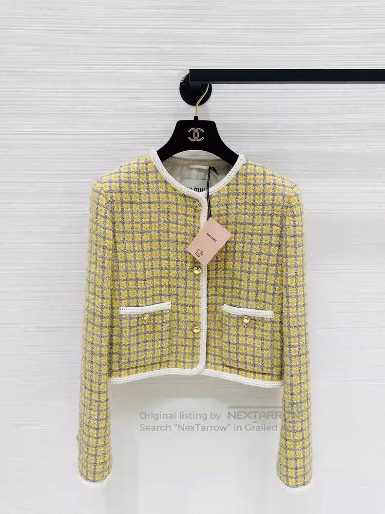 Miu Miu Miu Miu 38 Wool plaid coat Size M / US 6-8 / IT 42-44 - 1 Thumbnail