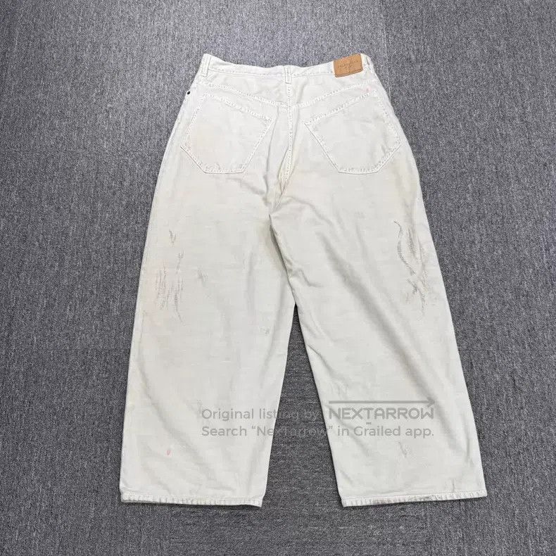 Balenciaga Balenciaga Size S Splashed Ink Washed Wide Leg Denim Pants Size US 27 - 5 Thumbnail