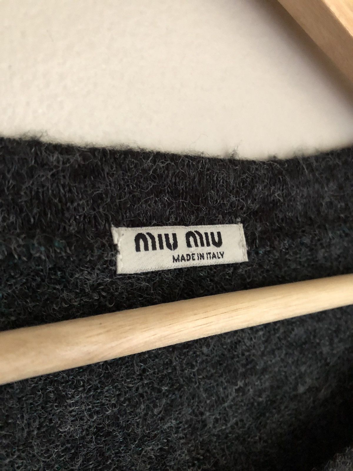 Miu Miu Miu Miu Vintage 2008 Bedazzled Fuzzy Sweater Size L / US 10 / IT 46 - 8 Thumbnail