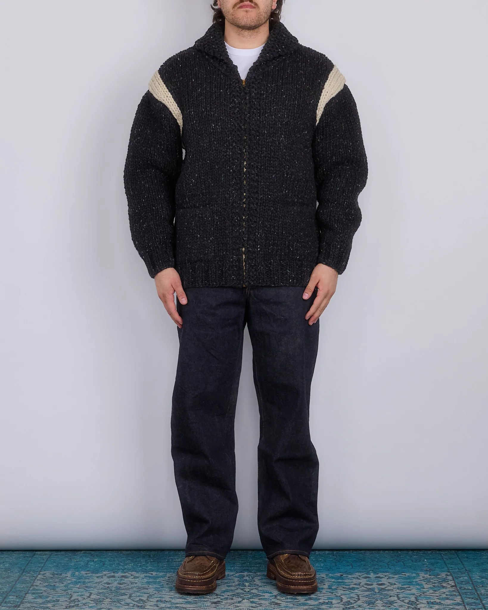 Visvim o1mle0725 Cowichan Hand Knit Cardigan in Black Size US M / EU 48-50 / 2 - 2 Thumbnail