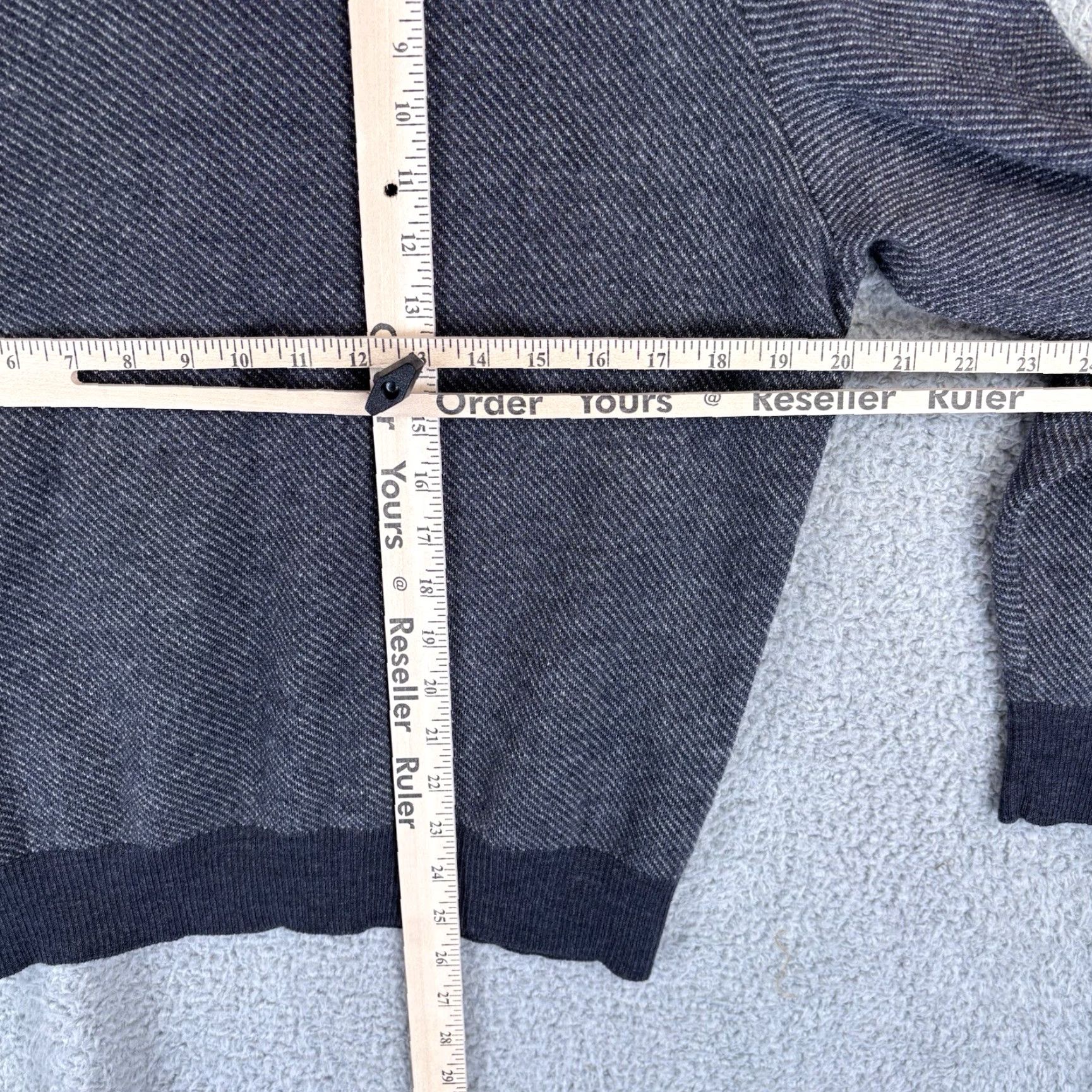 Vintage HAGEN Sweater Mens L Charcoal Quarter Zip Merino Wool Mock Neck Pullover Knit Wool Zipper Regular Knit Winter Fall Spring Italy Mens Size US L / EU 52-54 / 3 - 6 Thumbnail