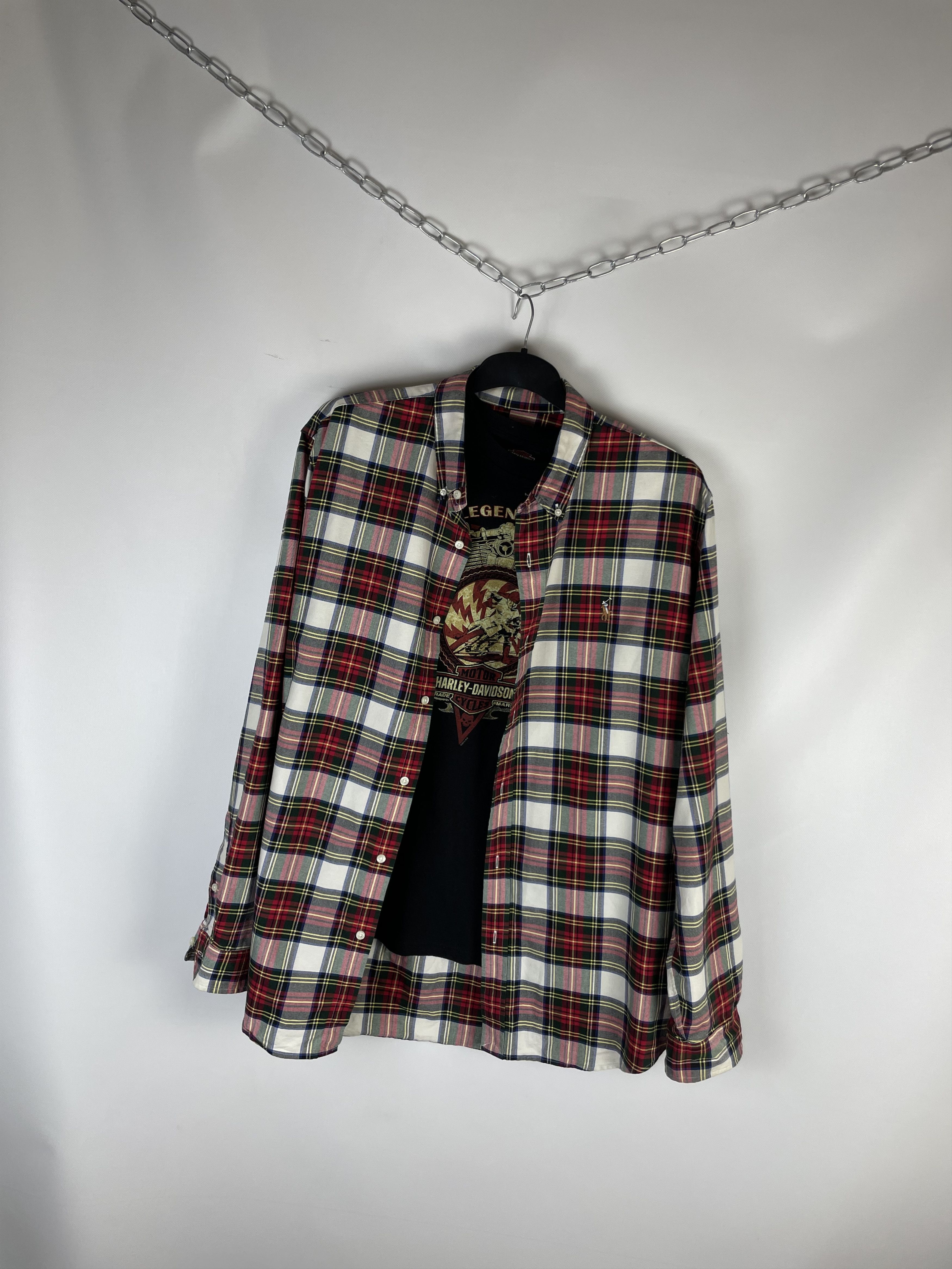 Flannel Flannel Polo Ralph Lauren Vintage Mens Shirt Size US XXL / EU 58 / 5 - 2 Thumbnail