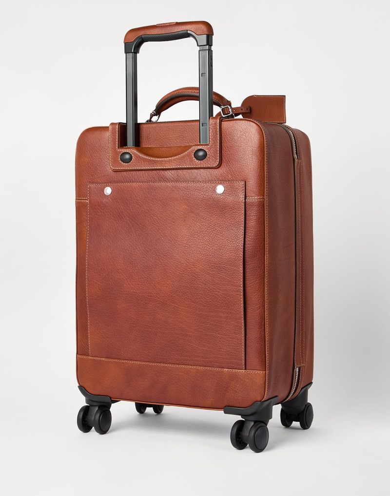 Brunello Cucinelli o1la1rc1a0326 Size: OS / Grained Calfskin Suitcase in Brown Size ONE SIZE - 2 Thumbnail