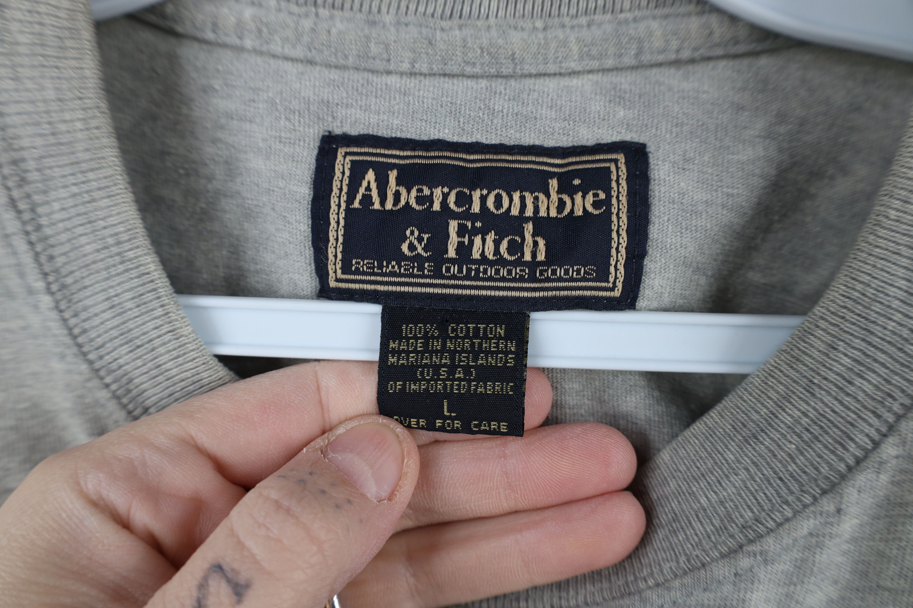 Abercrombie & Fitch × Vintage Vintage 90s Y2K Abercrombie & Fitch T-Shirt Gray USA Size US L / EU 52-54 / 3 - 9 Thumbnail