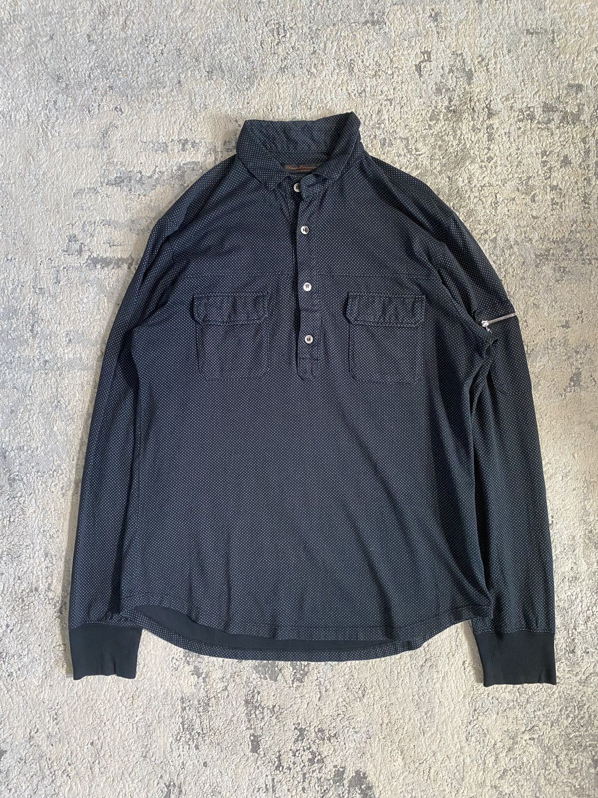 Undercover AW07 Zipper Sleeve Quarter Button Shirt Size US M / EU 48-50 / 2 - 1 Thumbnail