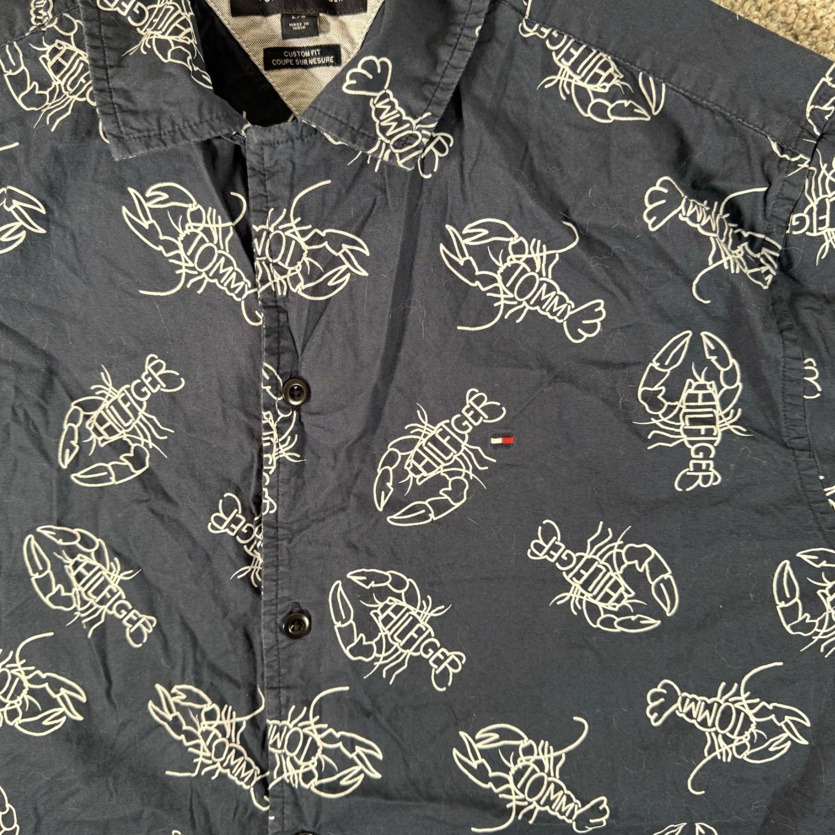 Tommy Hilfiger Tommy Hilfiger Shirt Sz L Button-Up Nautical Preppy Coastal Summer Spring Men Size US L / EU 52-54 / 3 - 4 Thumbnail