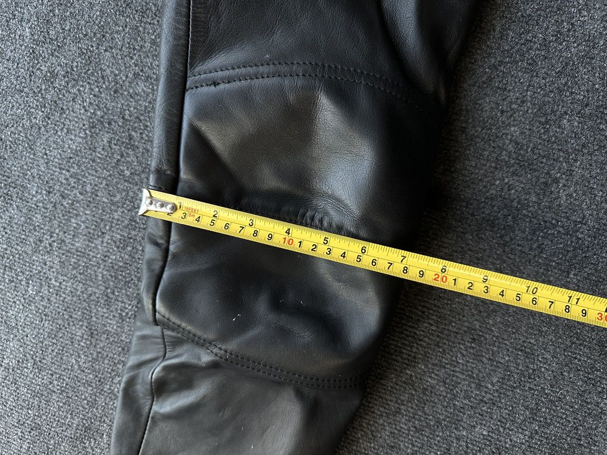 Leather 🚨GRAIL LEATHER PANTS RACING VNTG Cowboy Biker Leather Pants Size US 27 - 23 Thumbnail