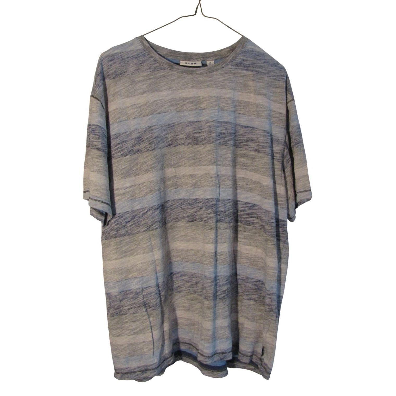 Other ROWM XL Gray Blue Stripe Tee Shirt Knit Size US XL / EU 56 / 4 - 1 Thumbnail