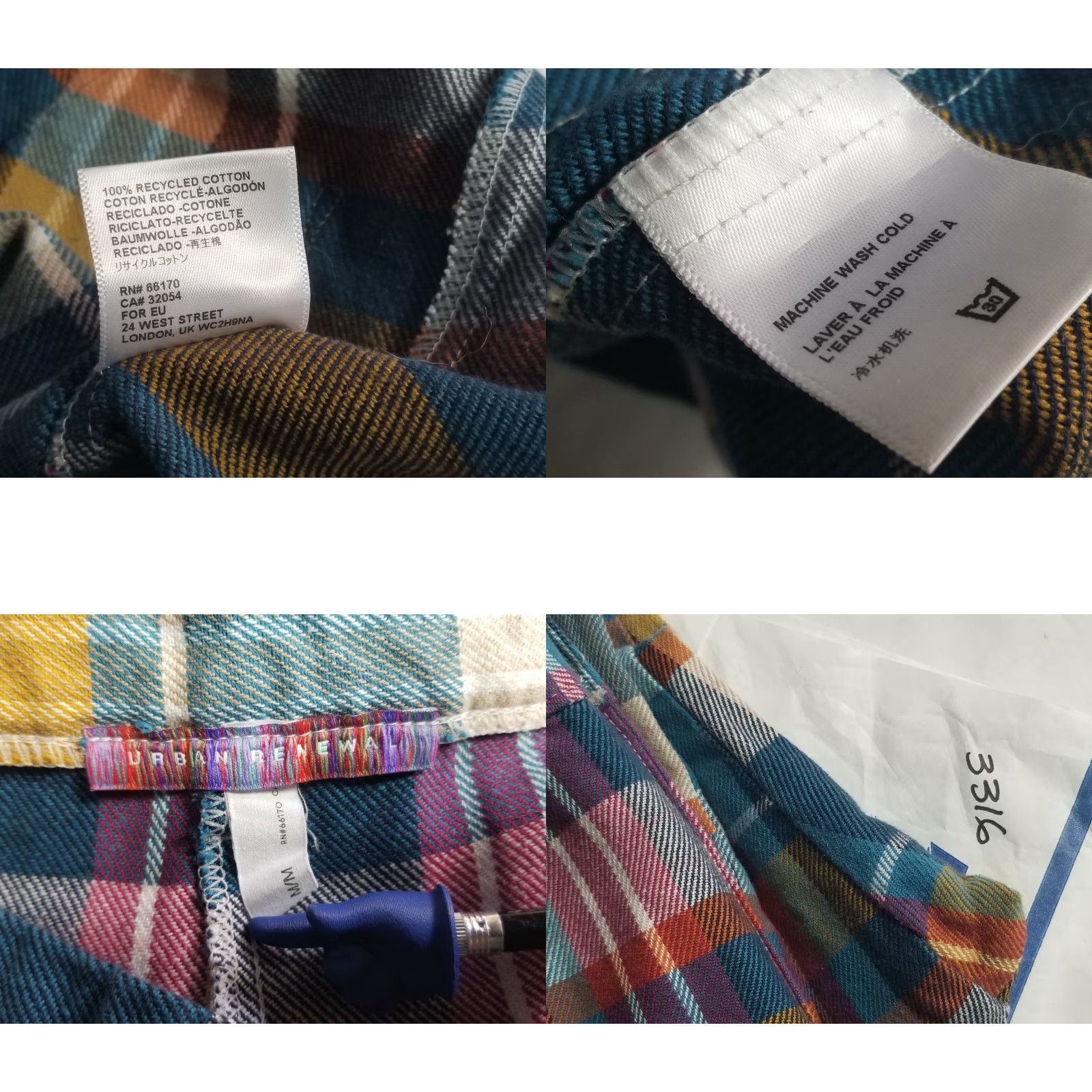 Vintage VINTAGE Urban Renewal Plaid Pleated Stretchy Straight Leg Pants Womens Size Medium Size 32" / US 10 / IT 46 - 8 Thumbnail