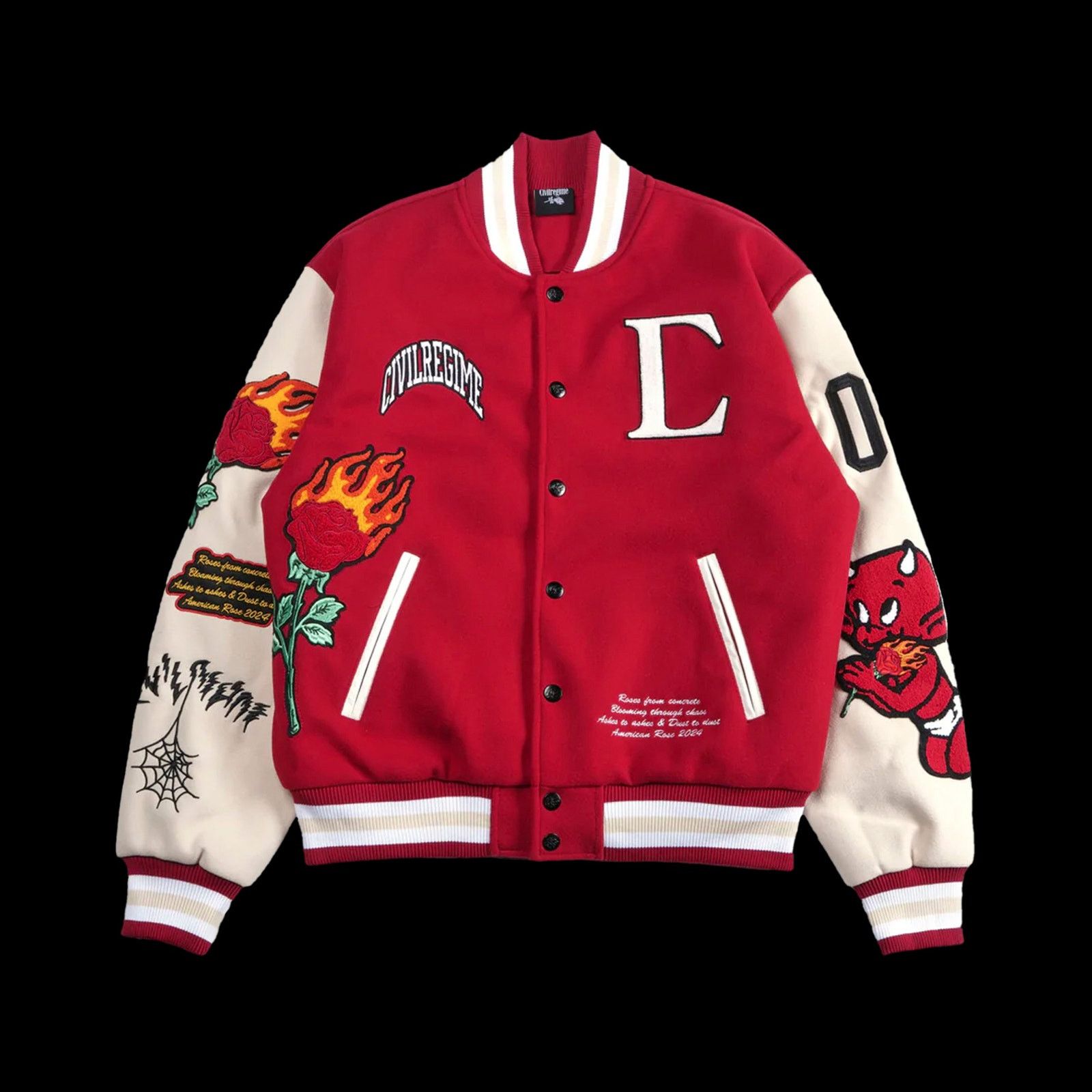 Darc Sport Civil Regime Vault Soldout Limited Flames V2 Varsity Jacket Size US M / EU 48-50 / 2 - 1 Thumbnail