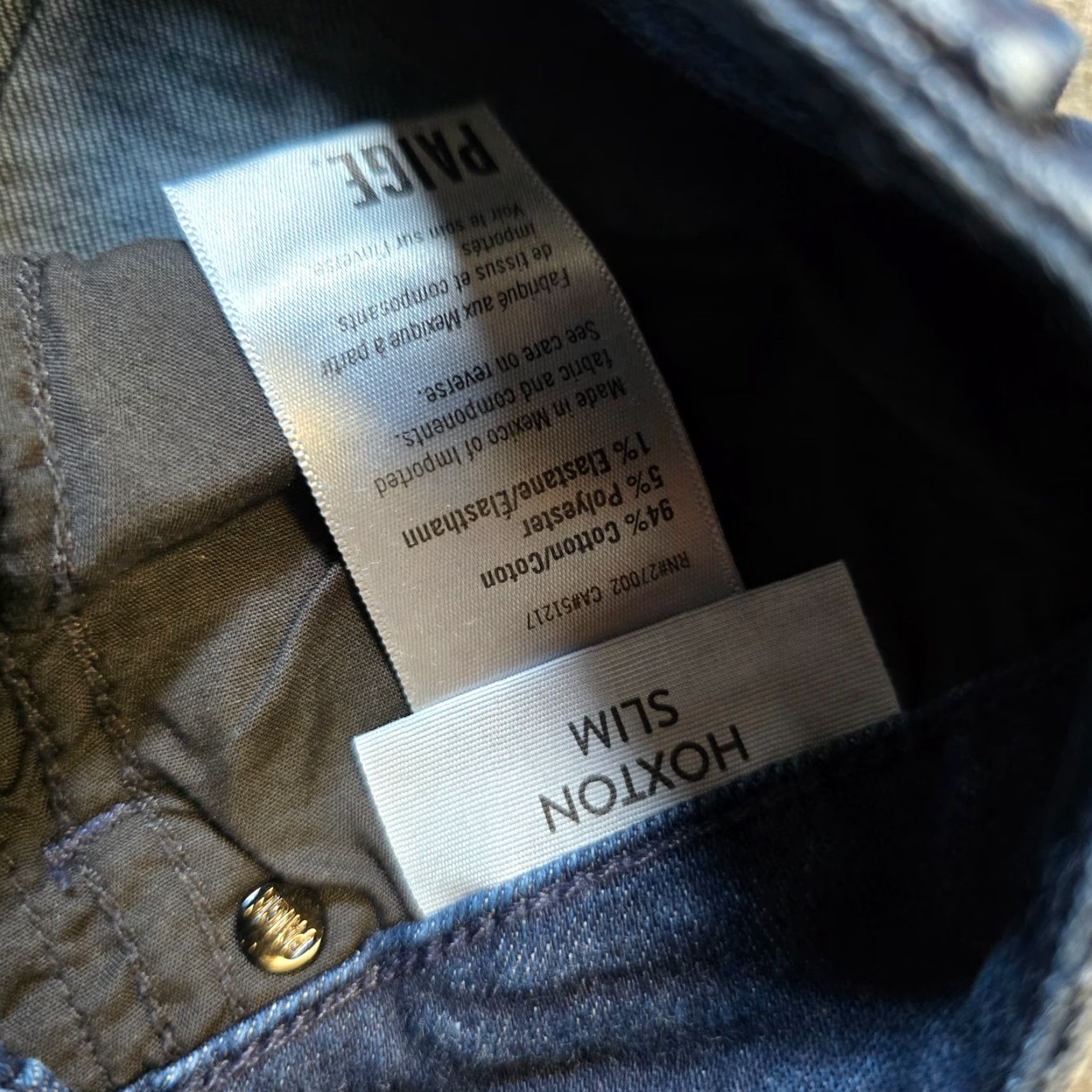 Paige Paige Jeans Womens Size 25 Blue Hoxton Slim Distressed Raw Hem Split Seam Casual Jeans Slim Blue Paige Womens Size 25 Distressed Size 42" / US 20 - 5 Thumbnail