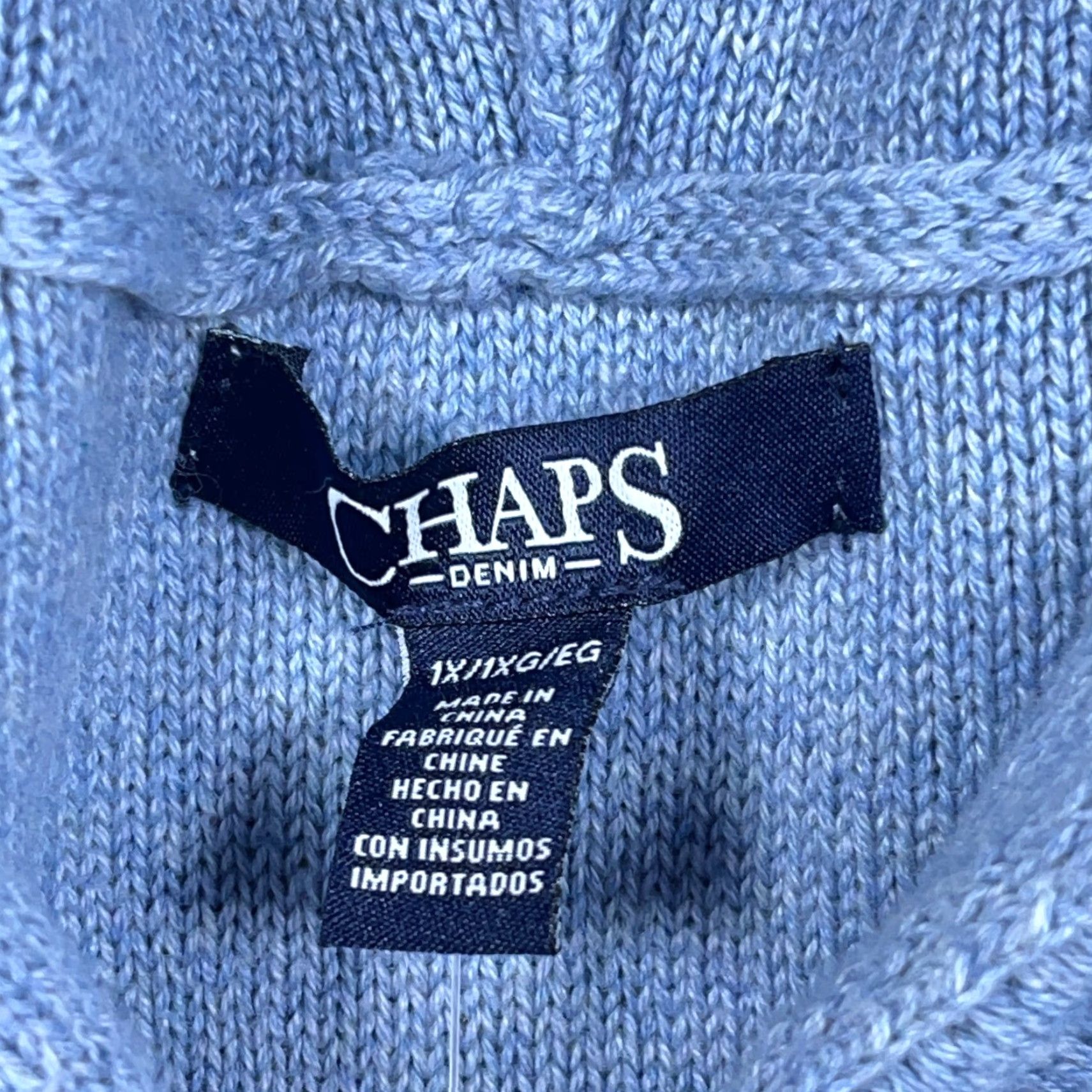 Chaps Chaps Cardigan Sweater Women 1X Blue Hooded Striped Toggle Buttons Bohemian Winter Cardigan Women 1X Blue Hooded Striped Chaps Sweater Men? Size XL / US 12-14 / IT 48-50 - 3 Thumbnail