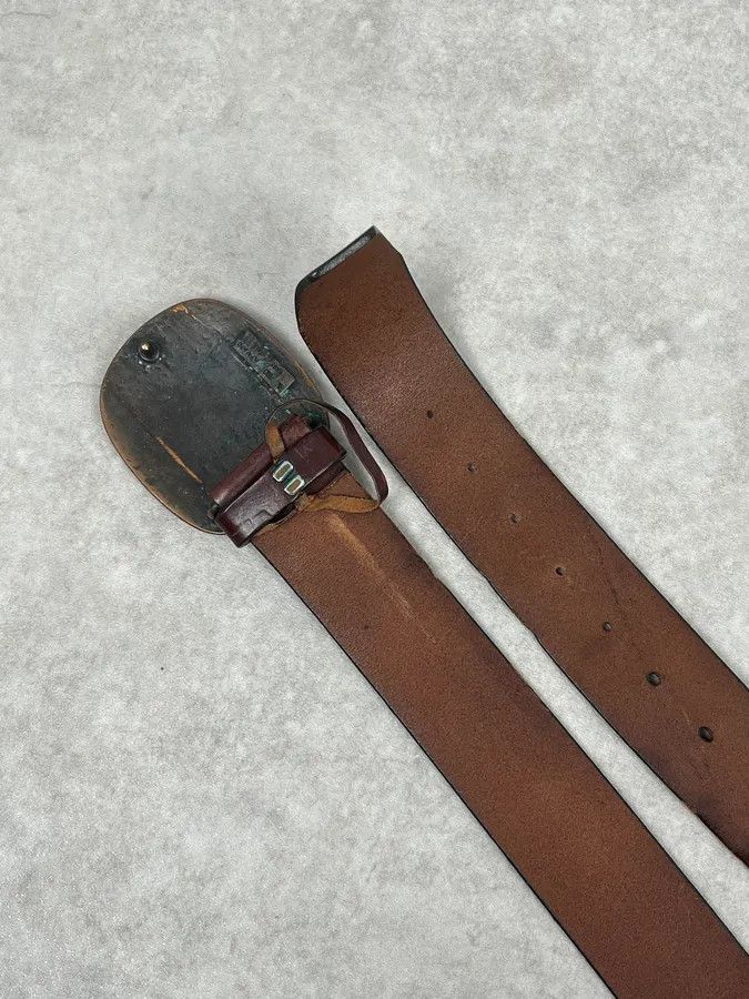 Emporio Armani 2000s Emporio Armani Brown Leather Belt Size ONE SIZE - 3 Thumbnail