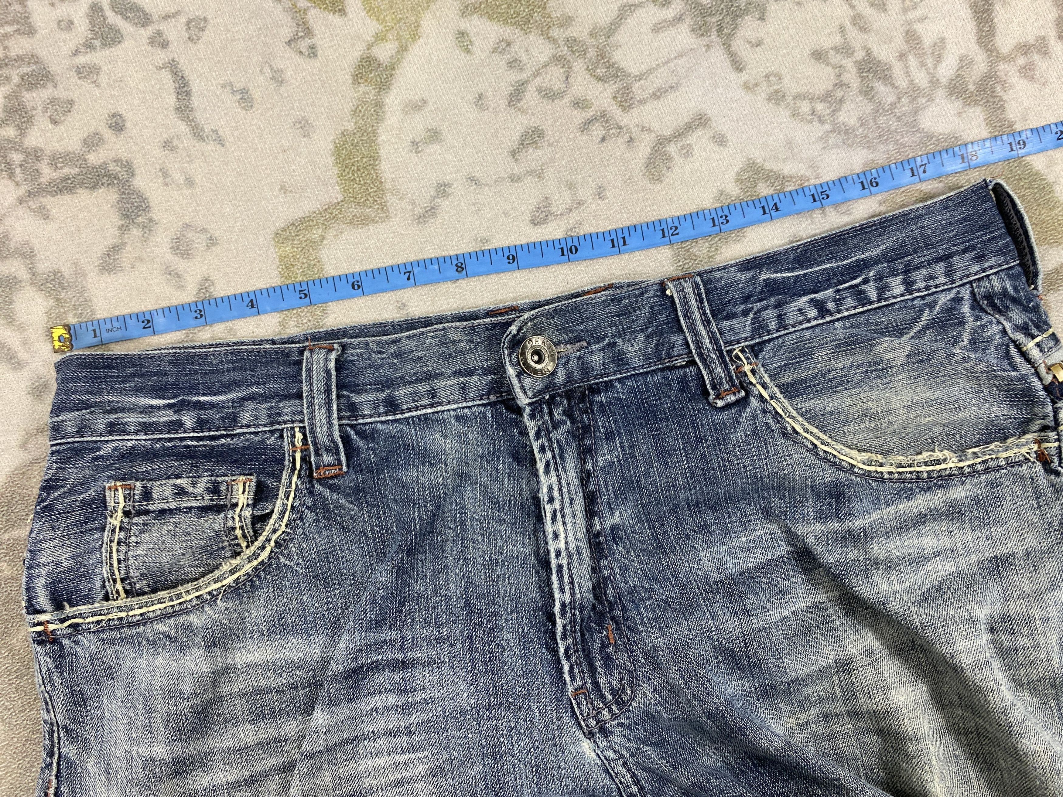 If Six Was Nine Distressed Blue Vintage Oririn 37x31.5 Denim- JN3640 Size US 37 - 5 Thumbnail