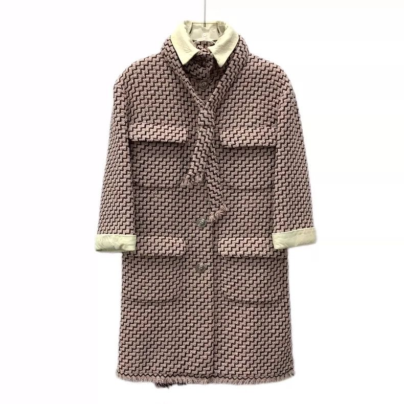 Chanel Chanel Color-blocked bow tweed wool lapel long-sleeved coat Size XS / US 0-2 / IT 36-38 - 1 Thumbnail