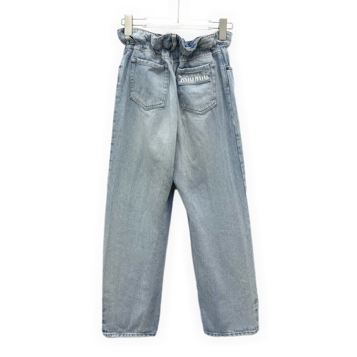 Miu Miu Miu Miu Light Blue Bud Waist Cotton Denim Pants K26WX Size 25" / US 0 / IT 36 - 2 Thumbnail