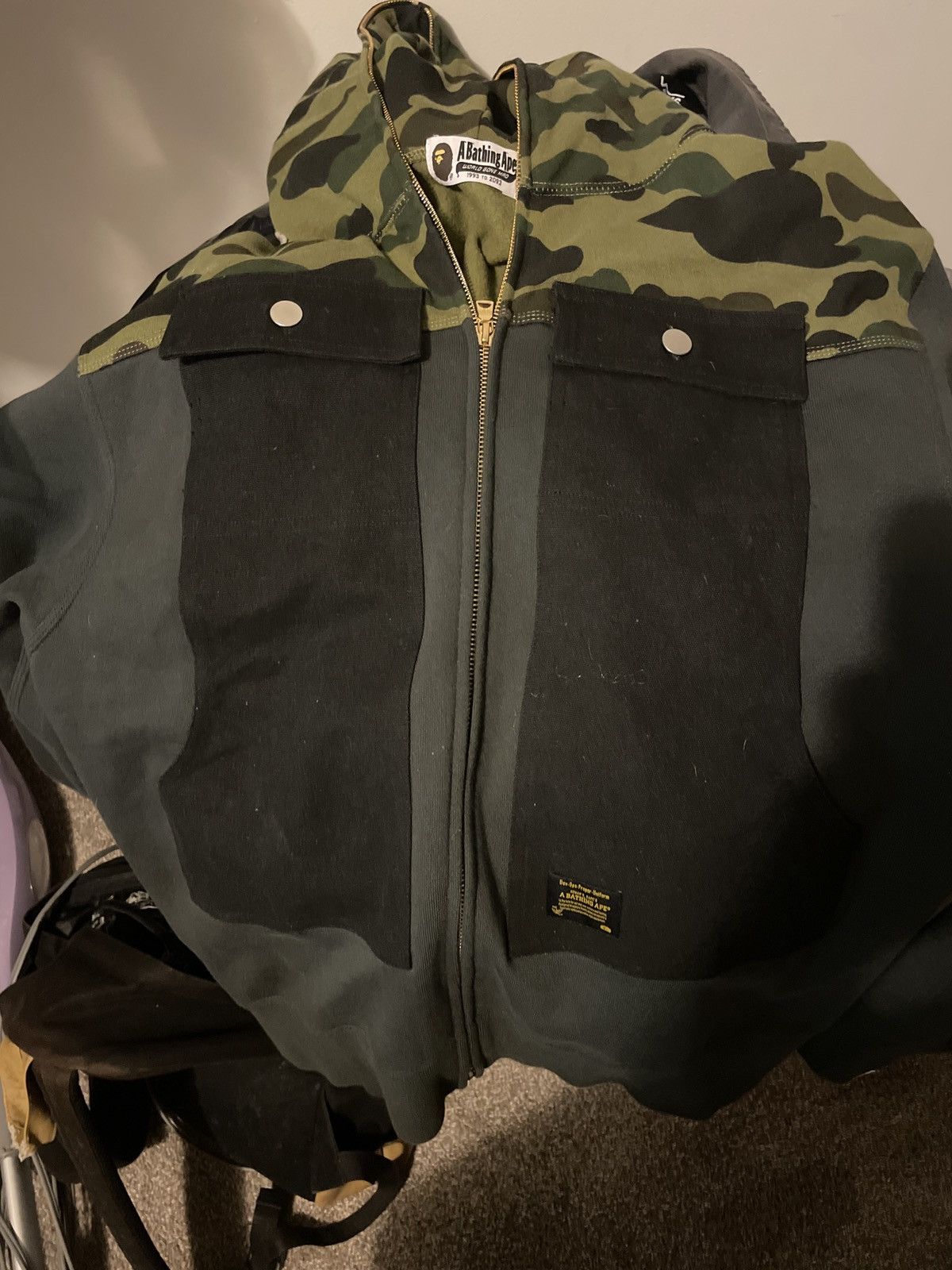 Bape 1st Camo Military Pocket Full Zip Hoodie Size US L / EU 52-54 / 3 - 2 Thumbnail