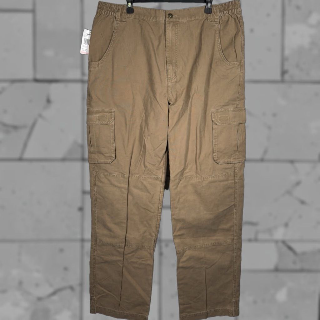 Vintage Cabela's Pants Cargo 100% Cotton Mens Size 40x36 Tan NWT Regular Rust Brown Hiking Outdoors Boys Men Girls Womens Size US 40 / EU 56 - 1 Thumbnail