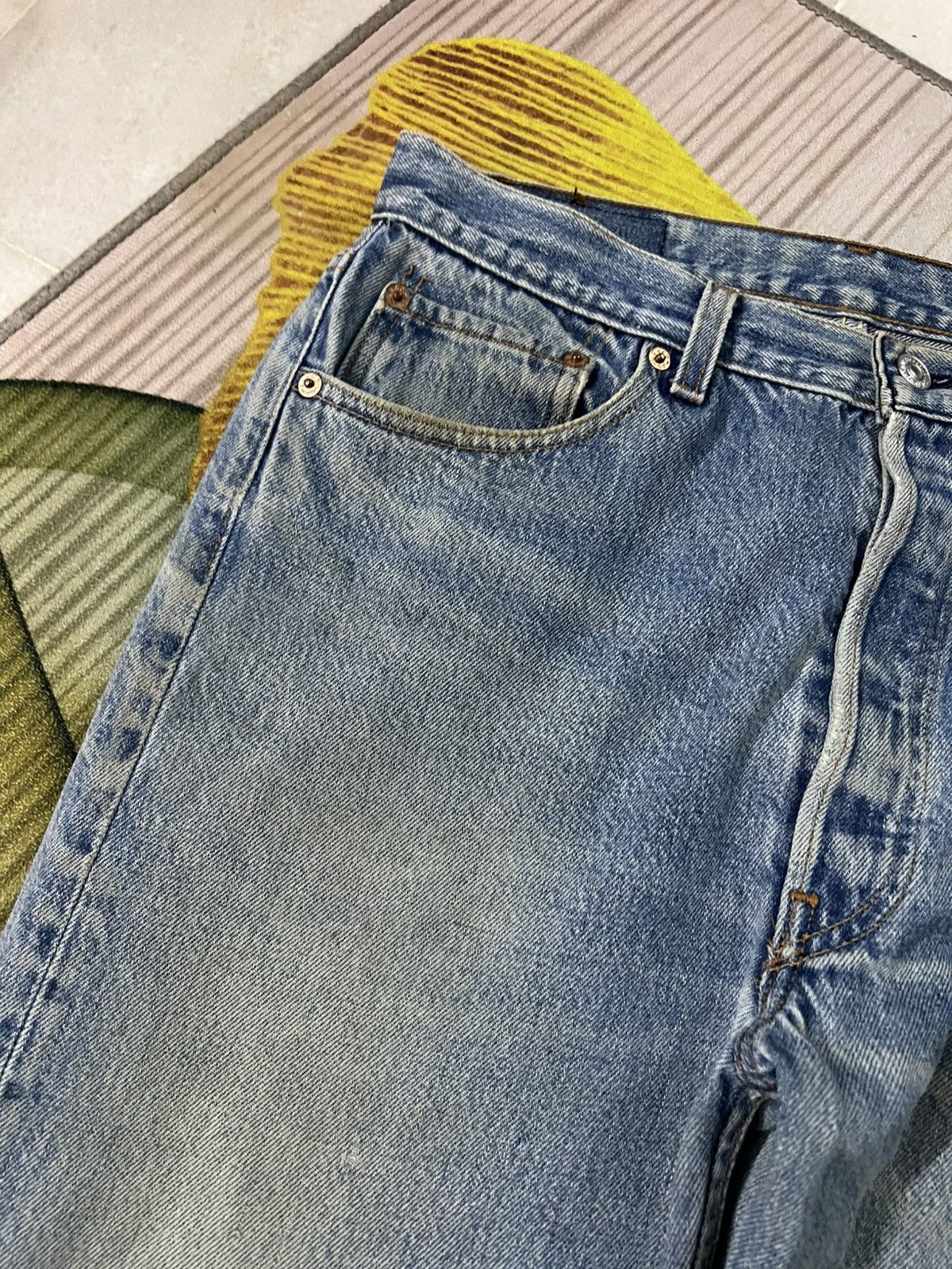 Levi's 💥Vintage 90’s Levis 501xx Distress Mud Wash Jean USA Size US 32 / EU 48 - 9 Thumbnail