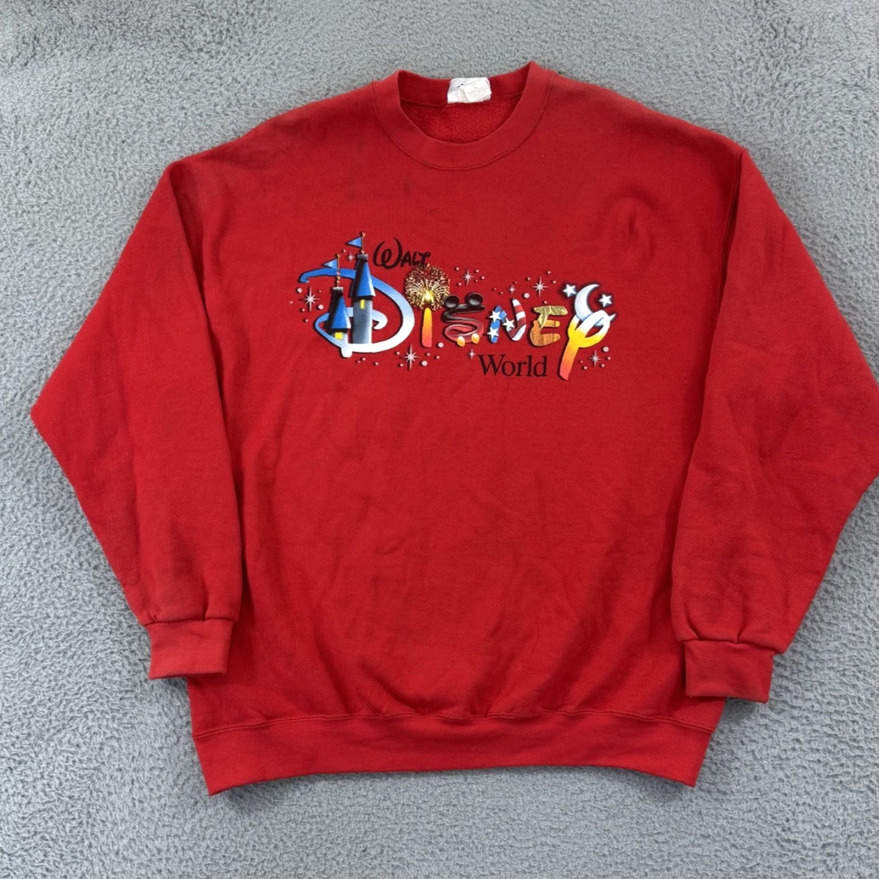 Disney VINTAGE Disney Walt Disney World Sweatshirt Mens XL Red 90s Mickey Mouse Crewneck USA Size US XL / EU 56 / 4 - 2 Thumbnail