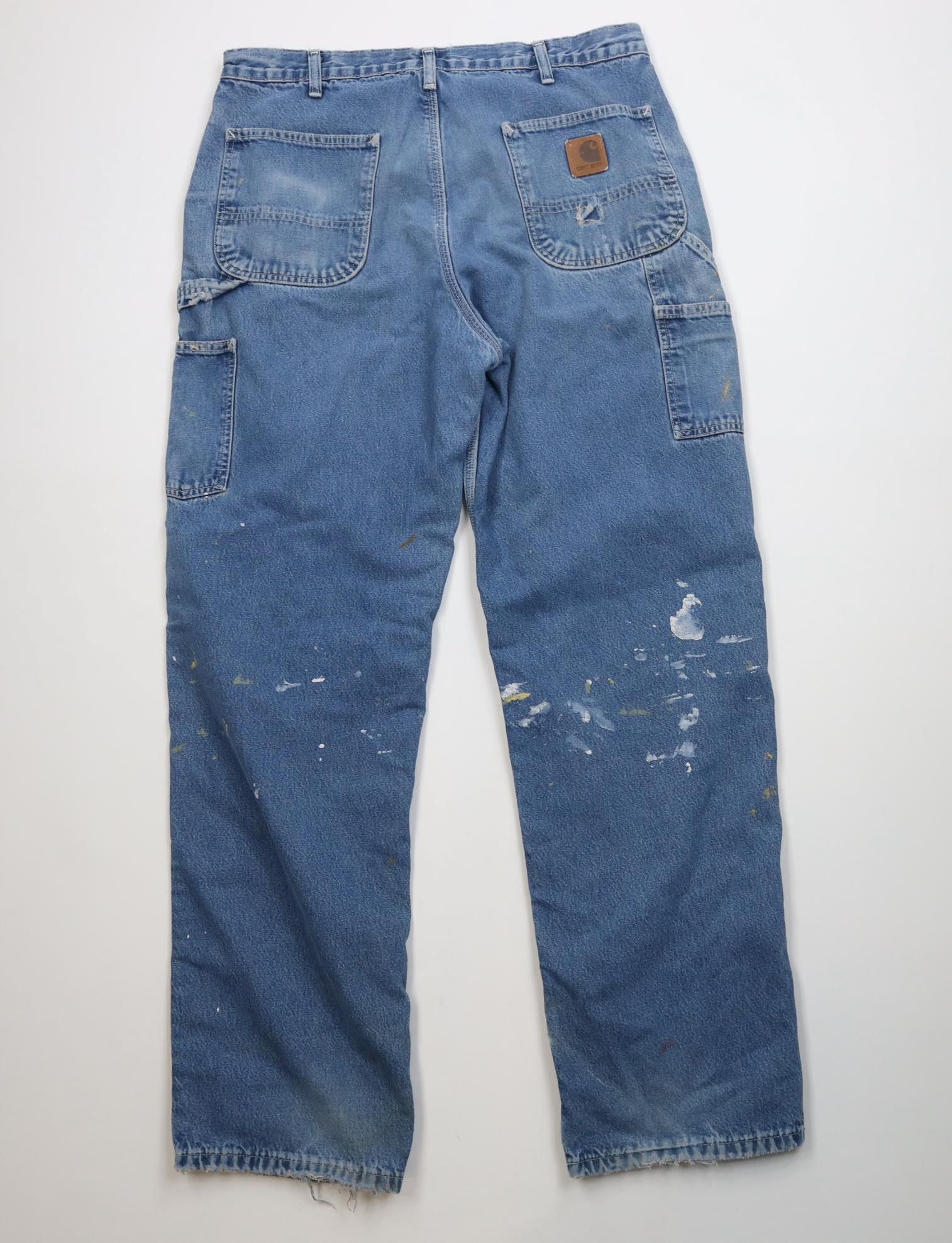 Carhartt Vintage 90s Carhartt Flannel Lined Wide Leg Dungaree Jeans Size US 36 / EU 52 - 11 Thumbnail