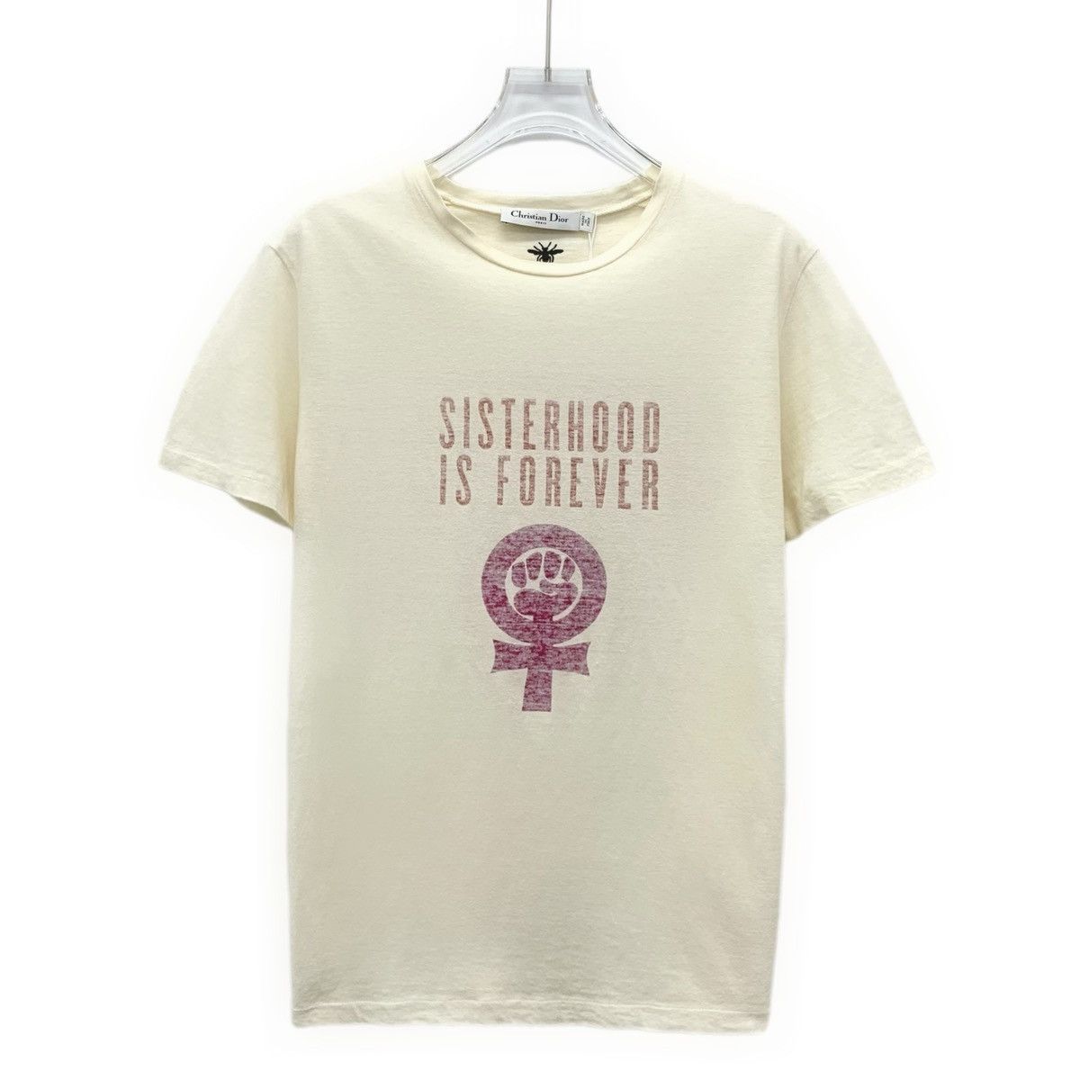Dior Dior Beige Logo Letter Printed Short Sleeve T-Shirt K26WX Size S / US 4 / IT 40 - 1 Thumbnail