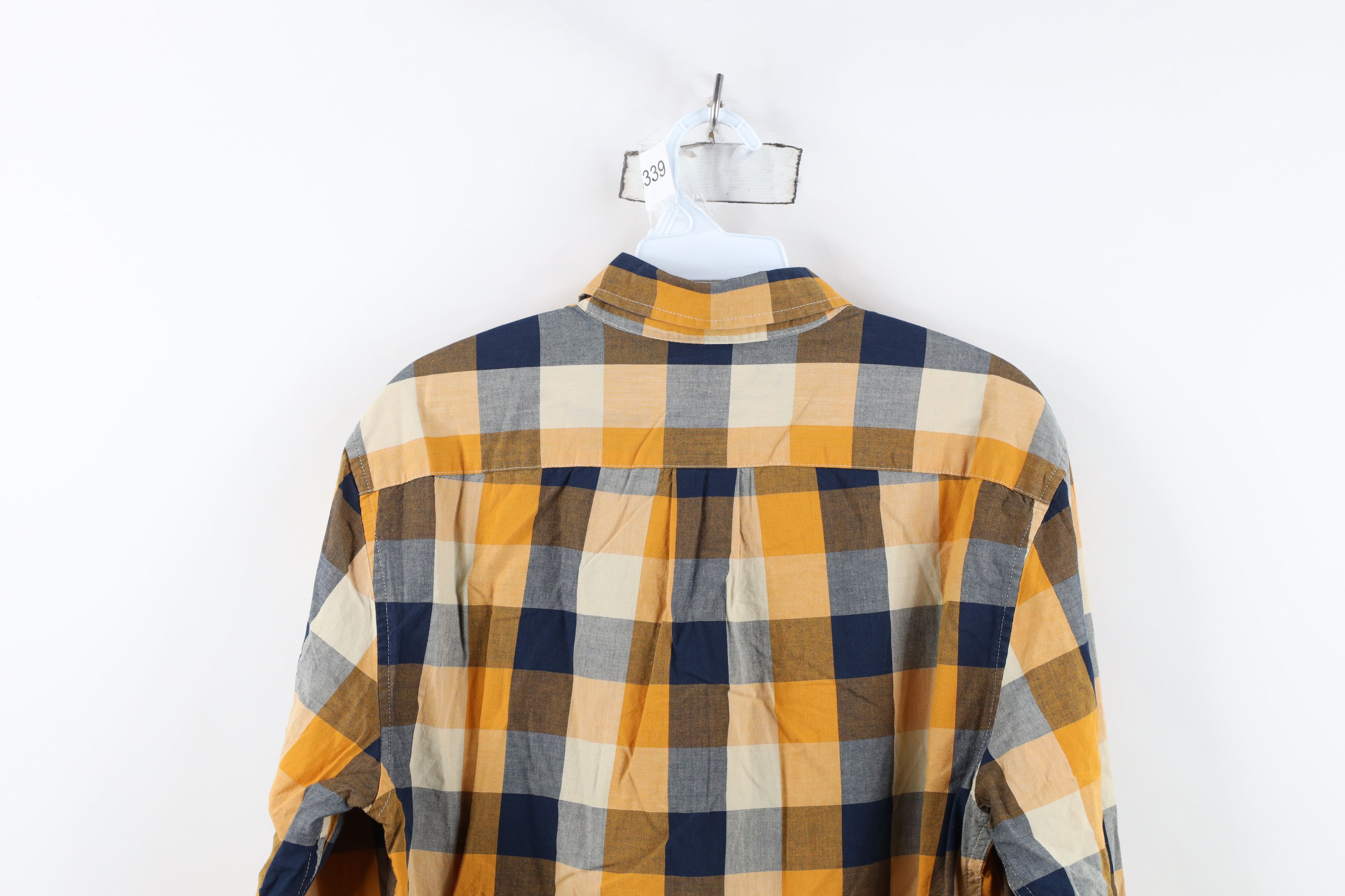 L.L. Bean LL Bean Checkered Collared Button Down Shirt Orange Cotton Size US S / EU 44-46 / 1 - 11 Thumbnail
