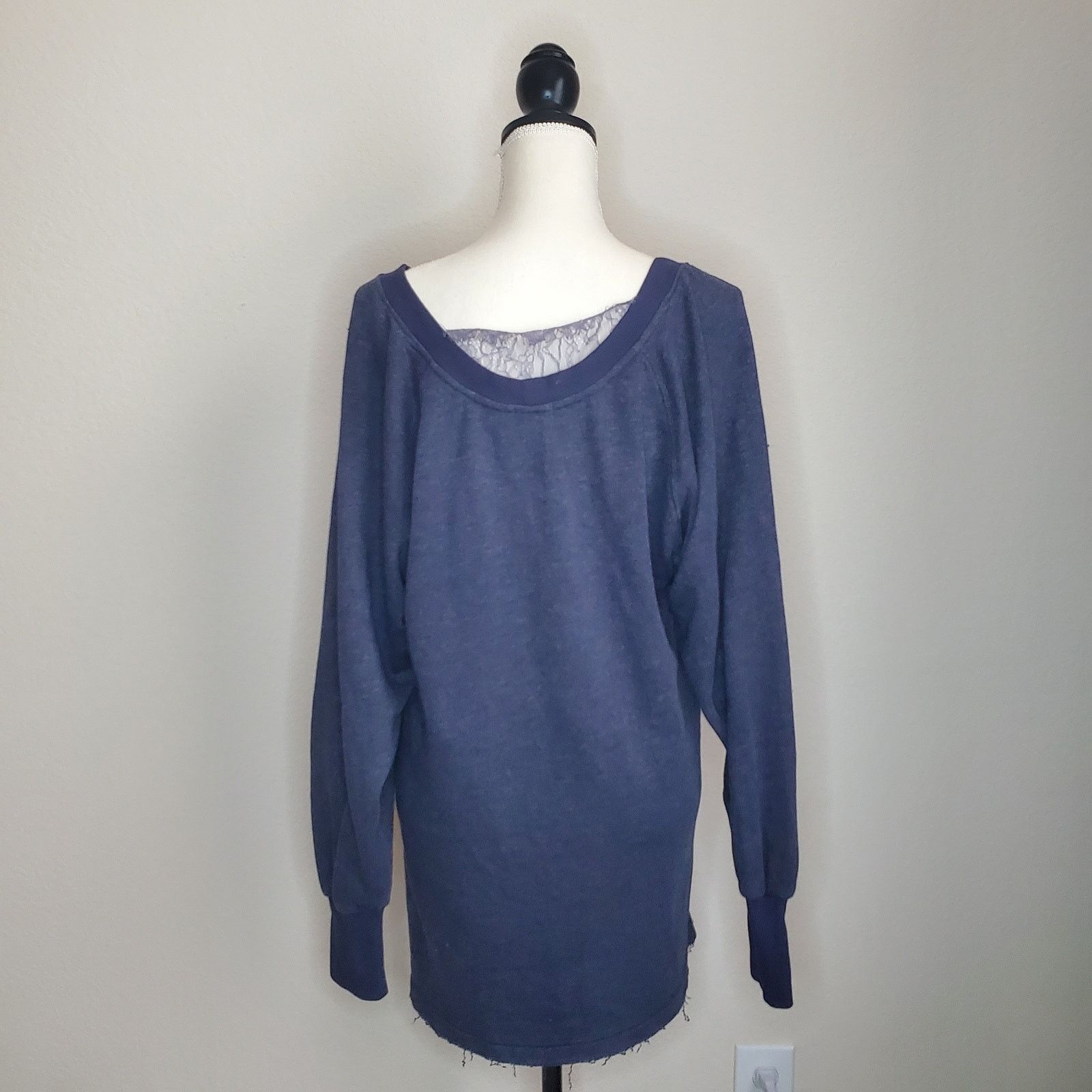 Free People Free People Navy Tunic Sweater XS Size XS / US 0-2 / IT 36-38 - 3 Thumbnail