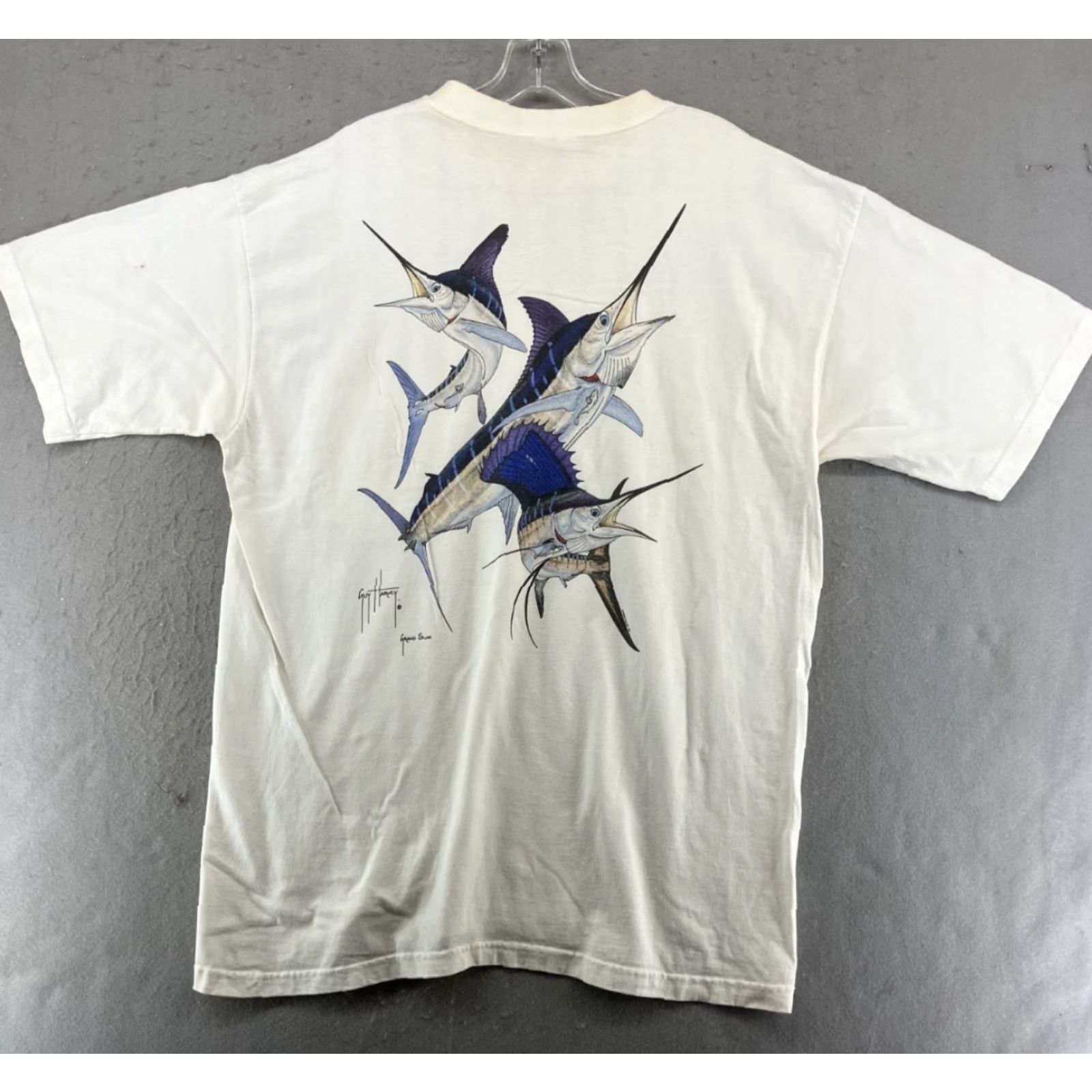 Guy Harvey Vintage Guy Harvey White T-Shirt Men XL Casual Cotton Fish Outdoor 90s Graphic Size US XL / EU 56 / 4 - 7 Thumbnail