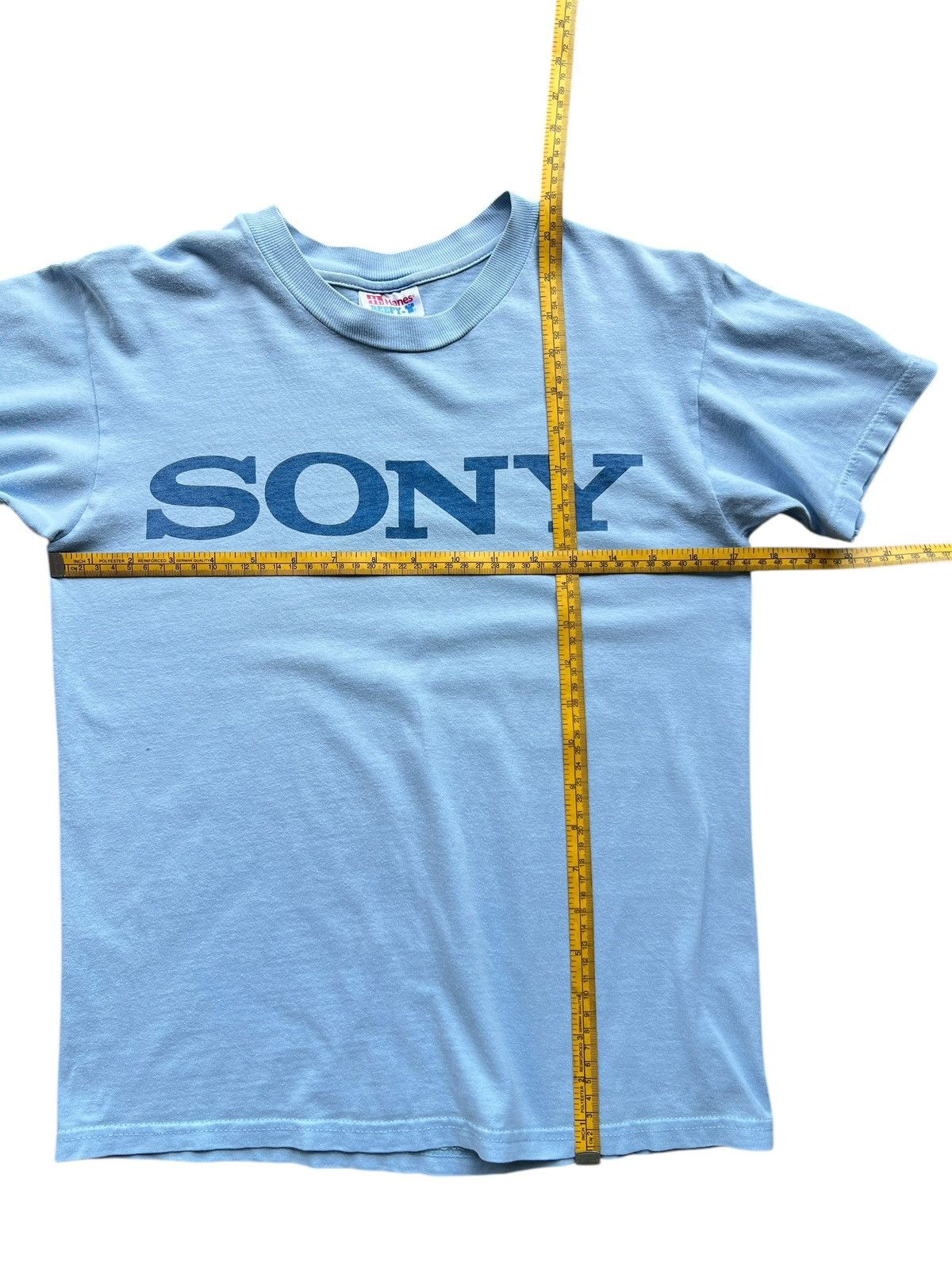 Sony Vintage 90s Sony Spellout Soft Baby Blue Employee Tees Size S / US 4 / IT 40 - 4 Thumbnail