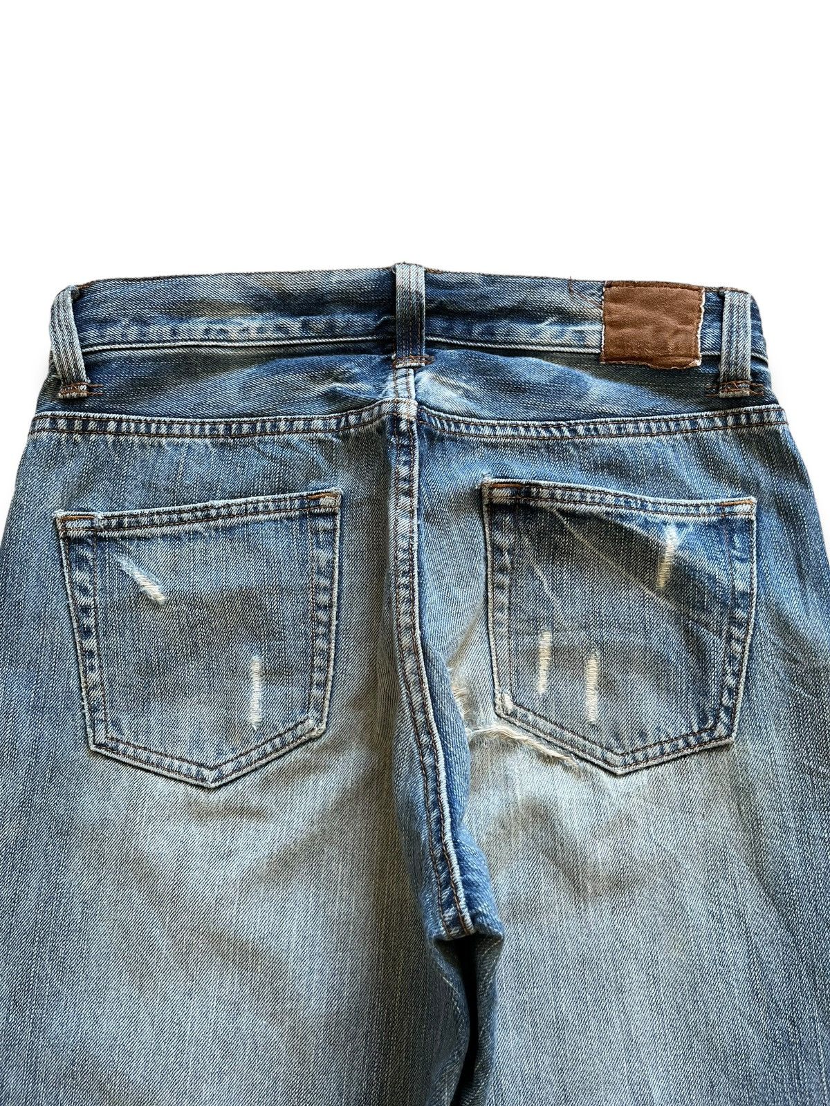 Japanese Brand Vintage Japanese Brand Faded Wash Distressed Loose Jeans Size US 30 / EU 46 - 8 Thumbnail