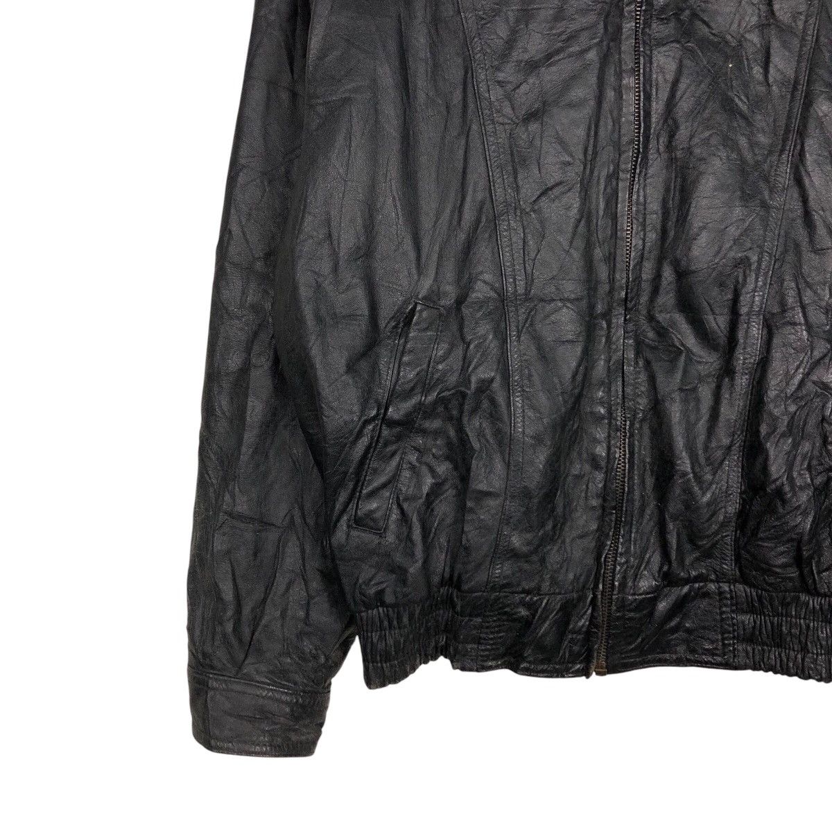 Japanese Brand × Vintage 📌Vintage Biker Leather Jacket Blanket Zania Issey Miyake Size US L / EU 52-54 / 3 - 5 Thumbnail