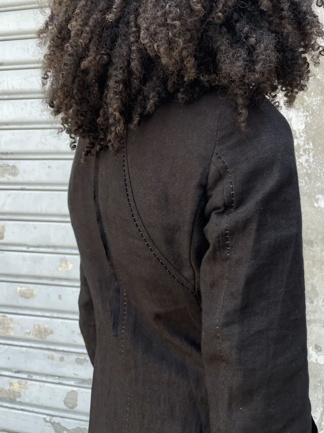 Layer-0 Layer-0 Retro Overlock Stitch Avant-Garde Linen Jacket/Coat Size S / US 4 / IT 40 - 3 Thumbnail