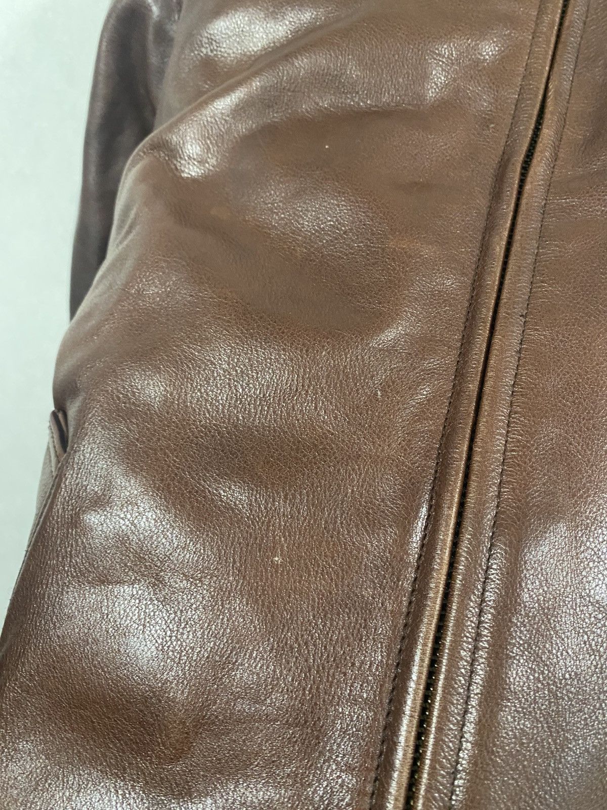 J.Crew J.Crew Brown Thik Leather Jacket Size: M Green Label Size US M / EU 48-50 / 2 - 6 Thumbnail