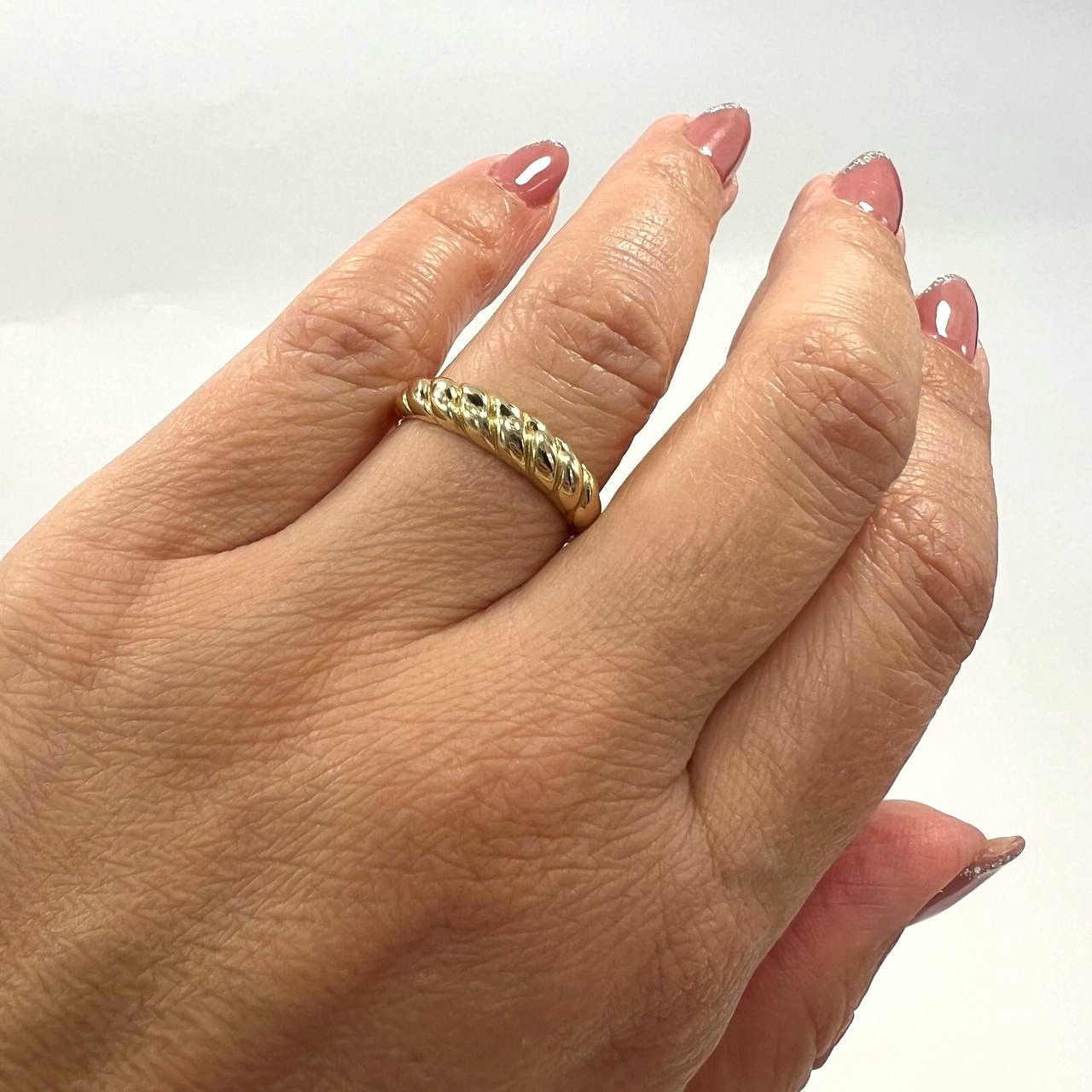 Other 14K Yellow Gold Twisted Ring – Elegant, Smooth, and Delicate Size ONE SIZE - 3 Thumbnail