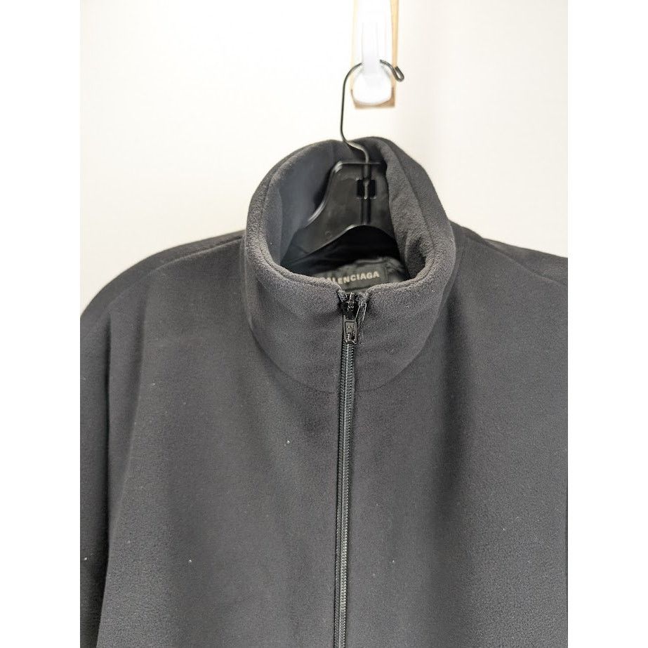 Balenciaga o1rshd1 Fleece Zip Up Jacket in Black Size US M / EU 48-50 / 2 - 3 Thumbnail