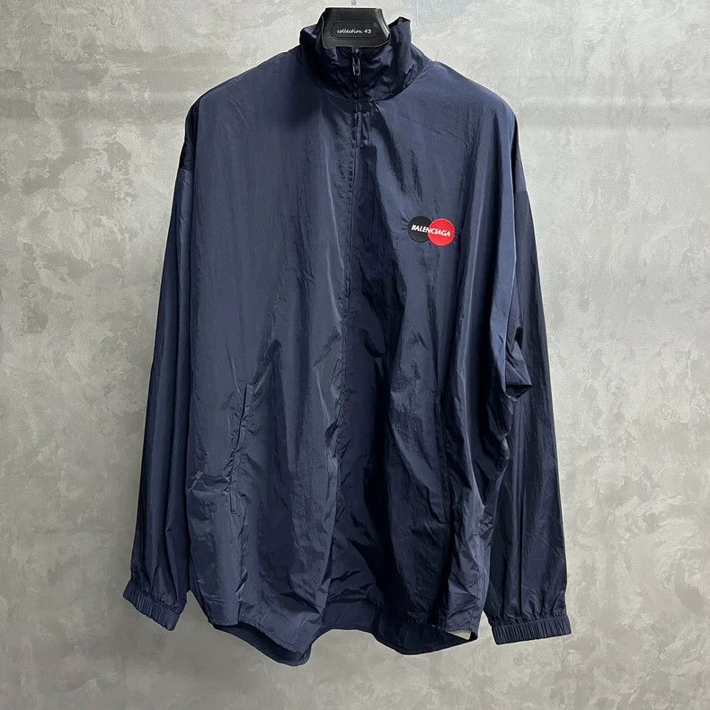 Balenciaga Balenciaga Logo Zip-Up Long Sleeve Jacket Size US L / EU 52-54 / 3 - 1 Thumbnail