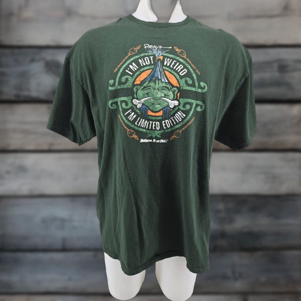Delta Ripleys Believer It or Not Green Limited Edition T-Shirt 2XL Men Cotton Short Sleeve Graphic Print Regular Size US XXL / EU 58 / 5 - 1 Thumbnail