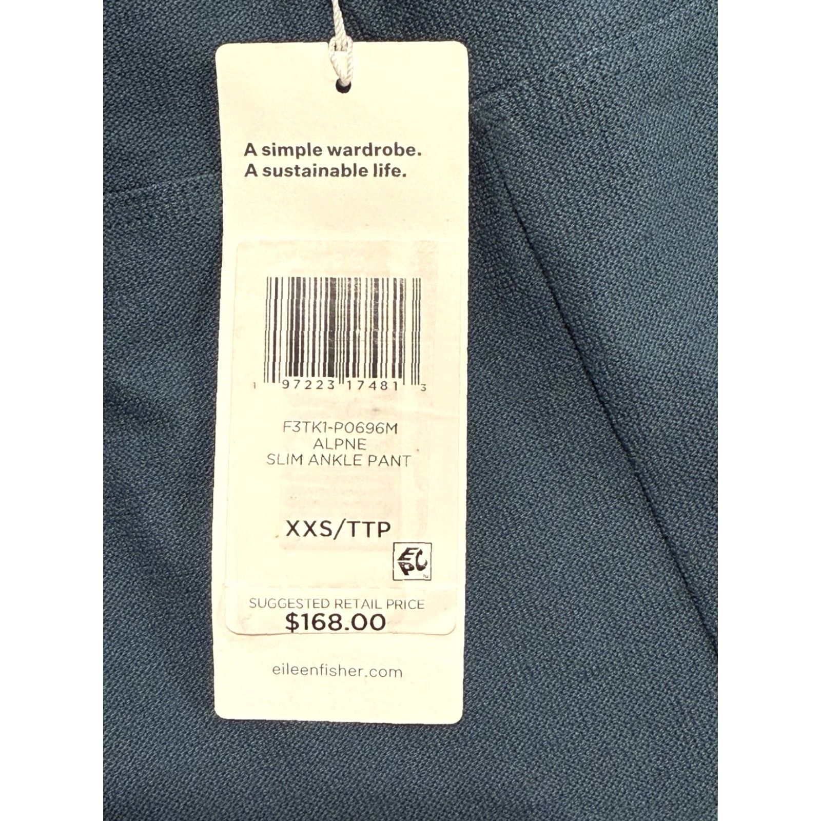 Eileen Fisher VINTAGE Eileen Fisher Women's Ankle Pants Slim Tapered Crepe Stretch Green 2XS Casual Office Size 26" / US 2 / IT 38 - 5 Thumbnail