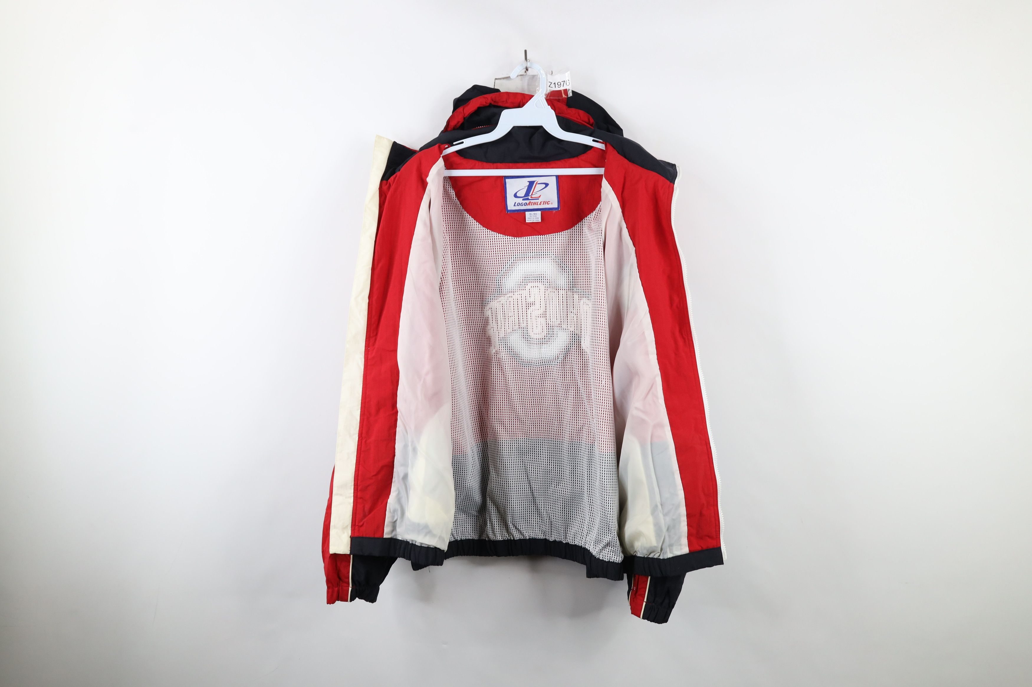 Vintage Vintage 90s Ohio State University Hooded Windbreaker Jacket Size US XL / EU 56 / 4 - 9 Thumbnail