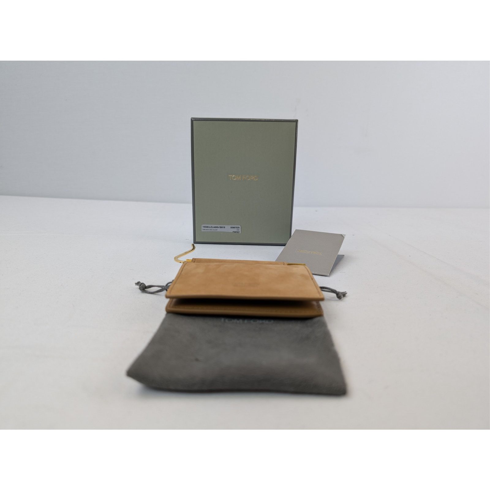 Tom Ford o1rshd1 Size:OS / Embossed Leather Card Holder /Wallet Brown Size ONE SIZE - 11 Thumbnail