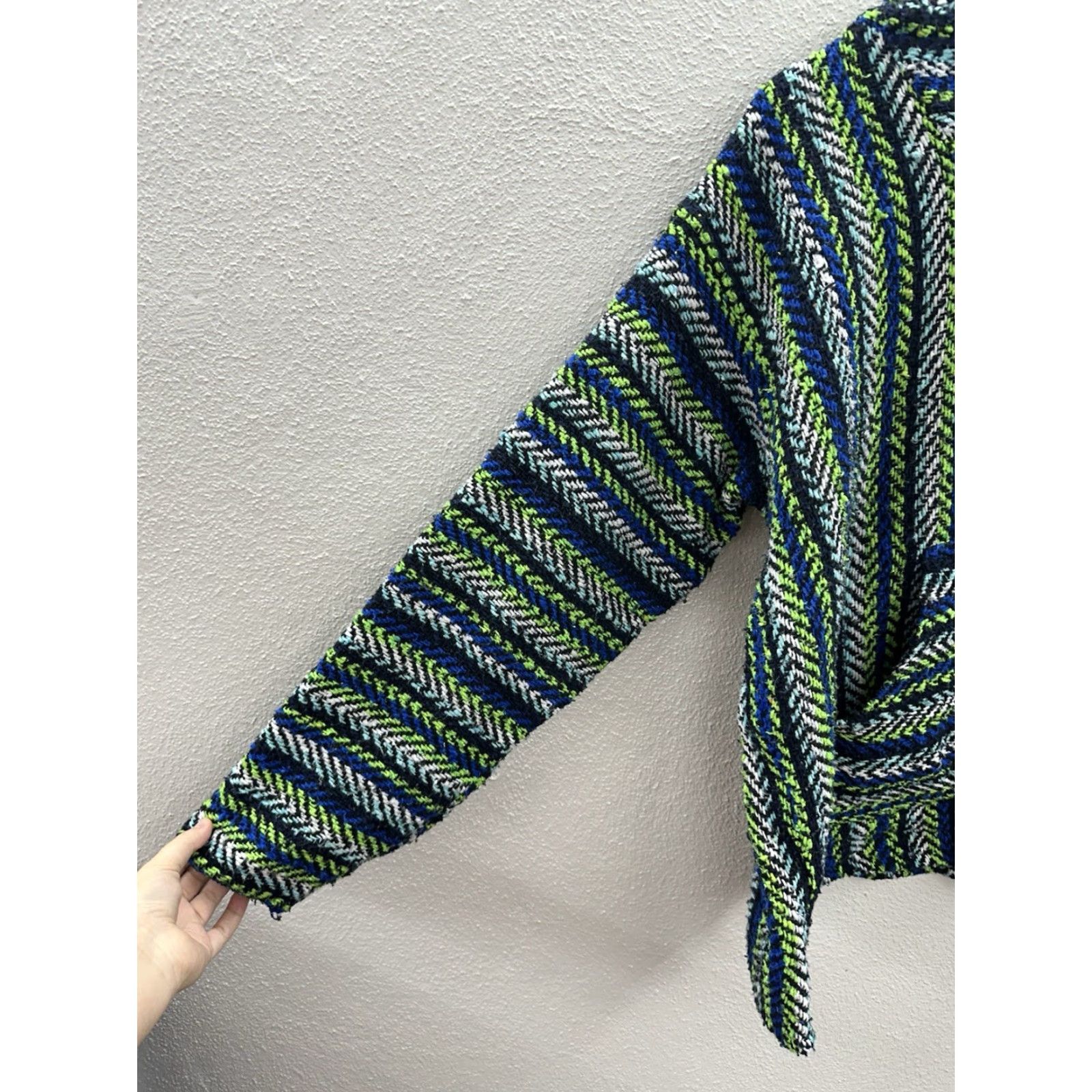 Vintage VINTAGE Baja Joe Sweatshirt Shirt Men Regular Small Green Blue Hooded Pockets Knit Pullover Mexican 90s Sports Size US S / EU 44-46 / 1 - 3 Thumbnail