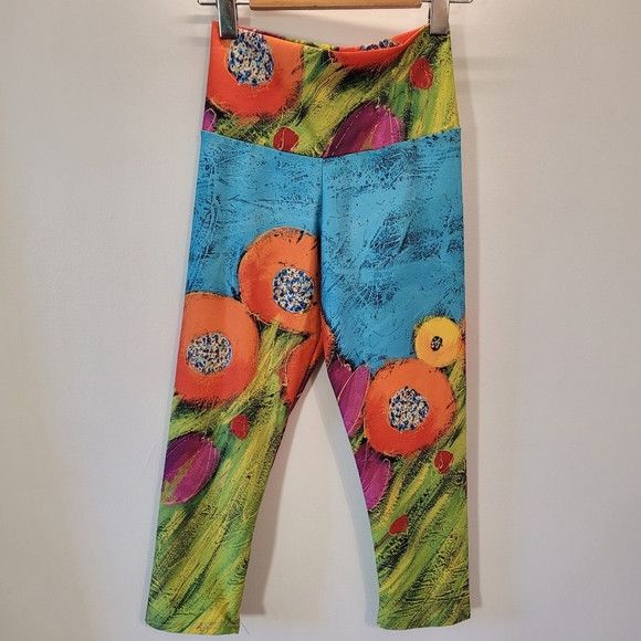 Other Isa Malo Creations Colorful Floral Tulips Leggings - Nwt- S Size 25" / US 0 / IT 36 - 4 Thumbnail