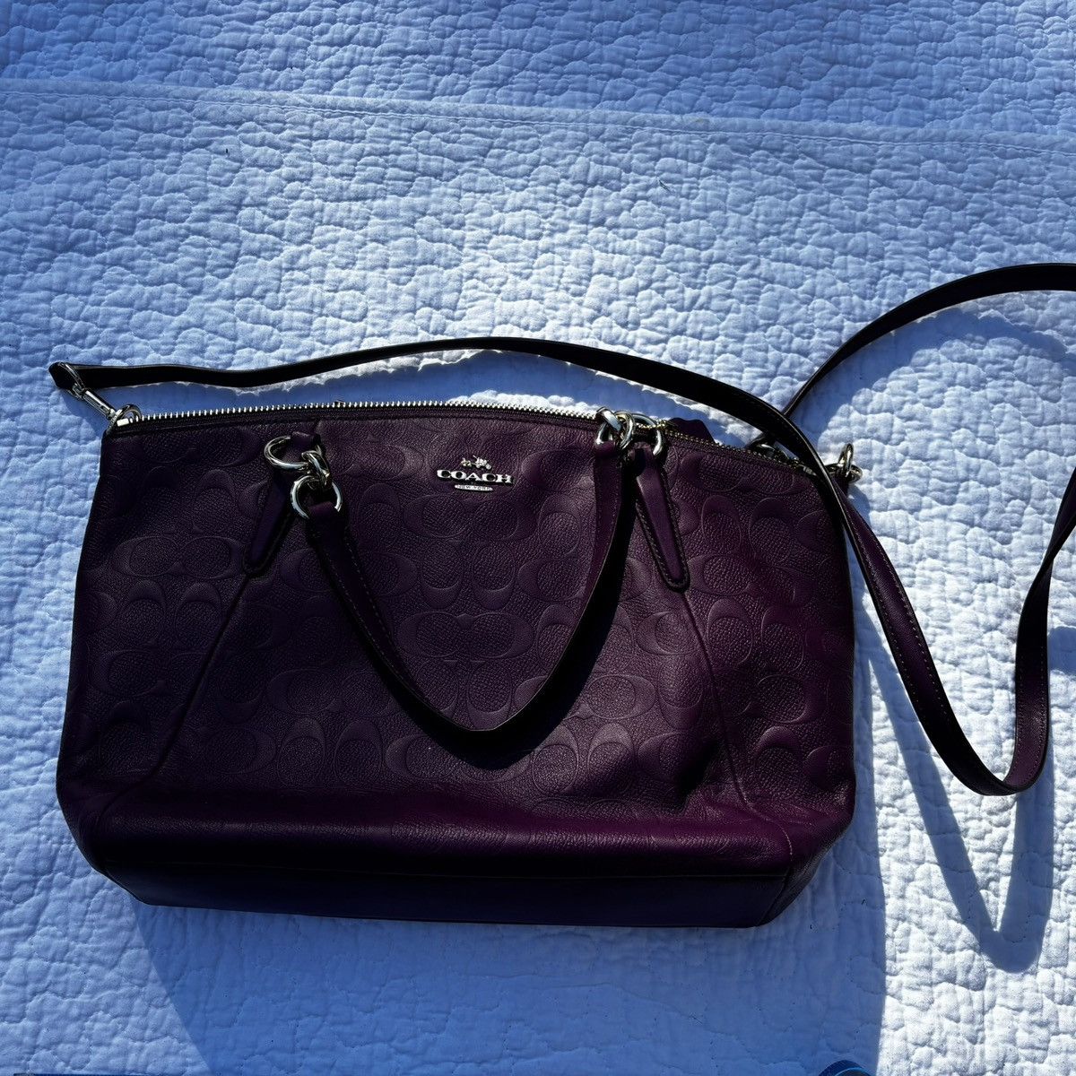 Coach purple leather coach bag Size ONE SIZE - 8 Thumbnail