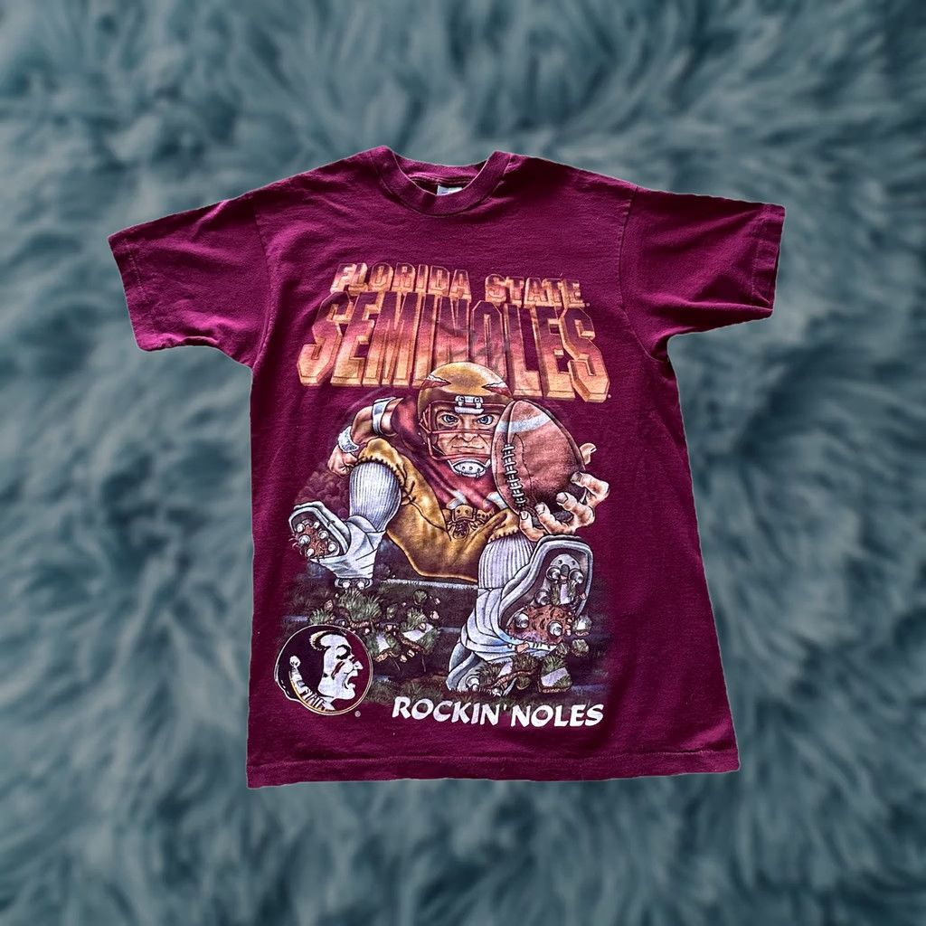 Salem Sportswear VINTAGE Salem Sportswear Florida State Seminoles FSU Shirt Maroon L NCAA 90s Mens Short Sleeve Crew Neck Cotton T-Shirt Size US L / EU 52-54 / 3 - 1 Thumbnail