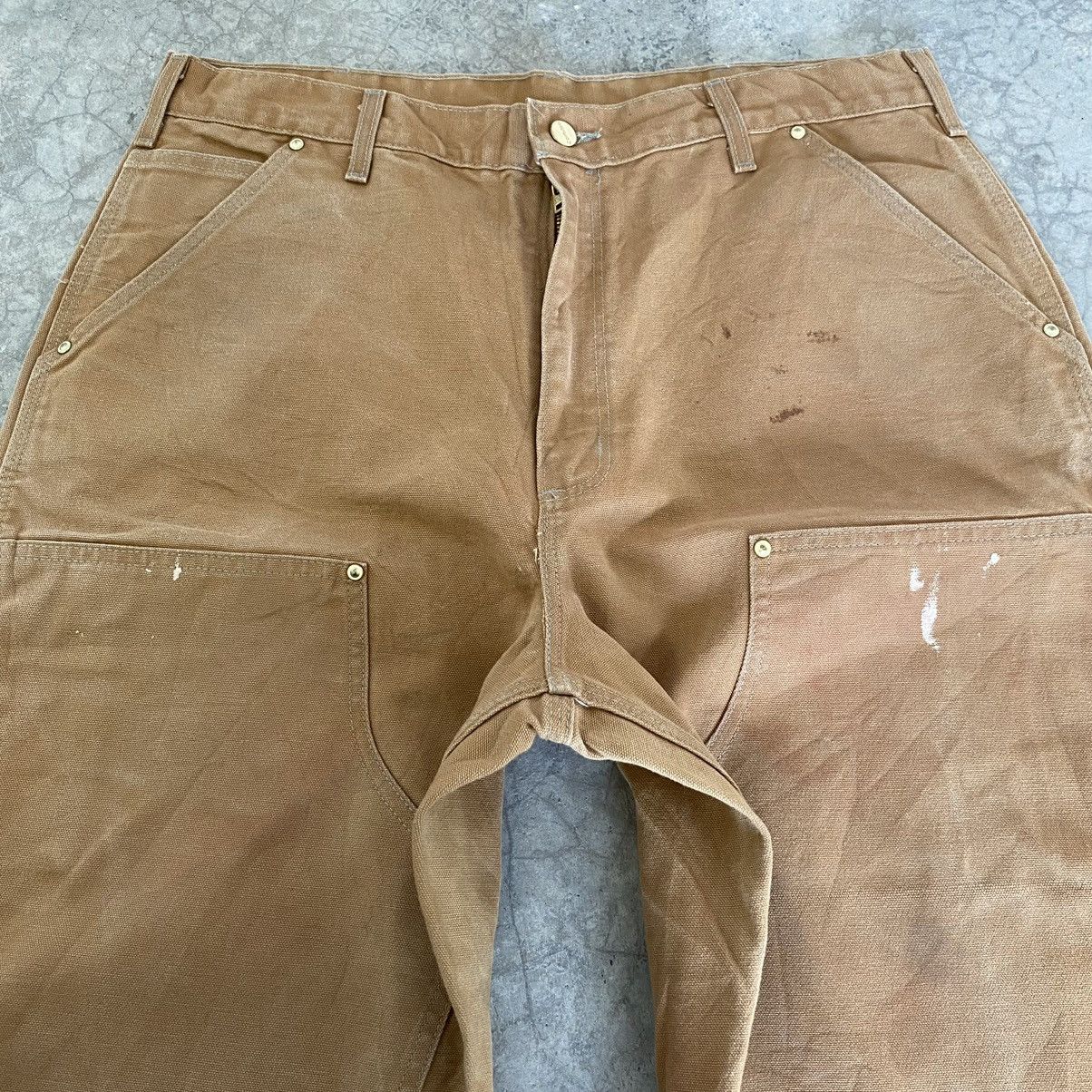Carhartt Vintage Carhartt Double Knee Tan Carpenter Workwear Pants Size US 35 - 13 Thumbnail