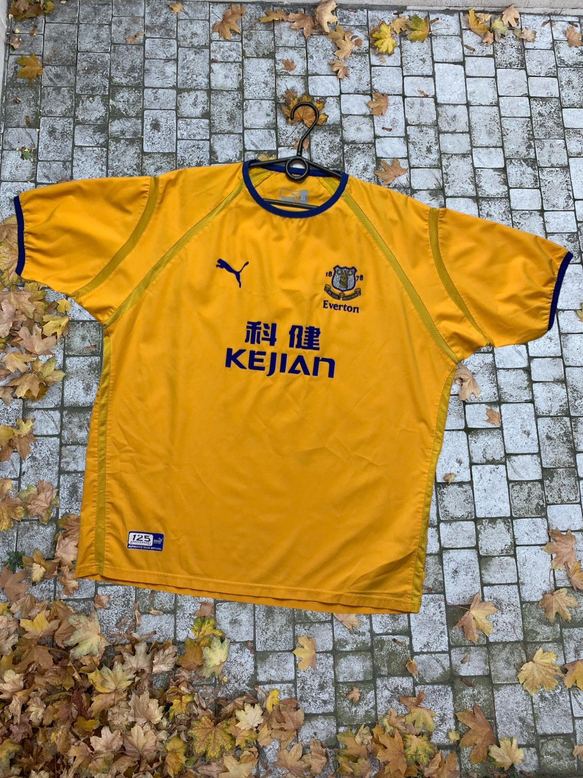 image of Puma x Soccer Jersey Vintage Everton Yellow Soccer Jersey Away, Men's (Size XL)