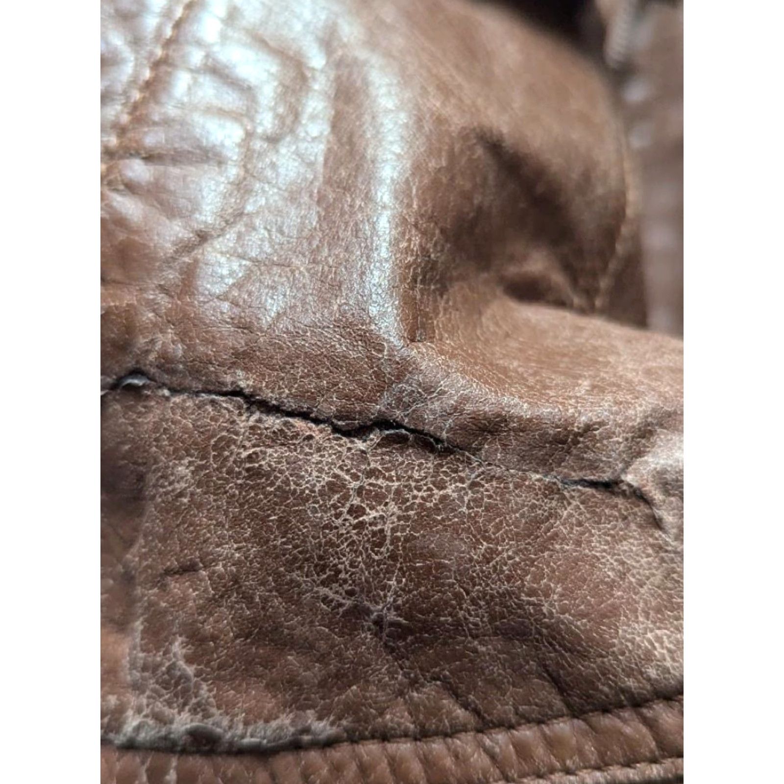 Vintage VINTAGE Richman Brothers leather bomber Jacket M 40-42 Brown Mens Vintage 1970s Flight Flyers Patina faux mouton collar Four front pockets Size US M / EU 48-50 / 2 - 7 Thumbnail